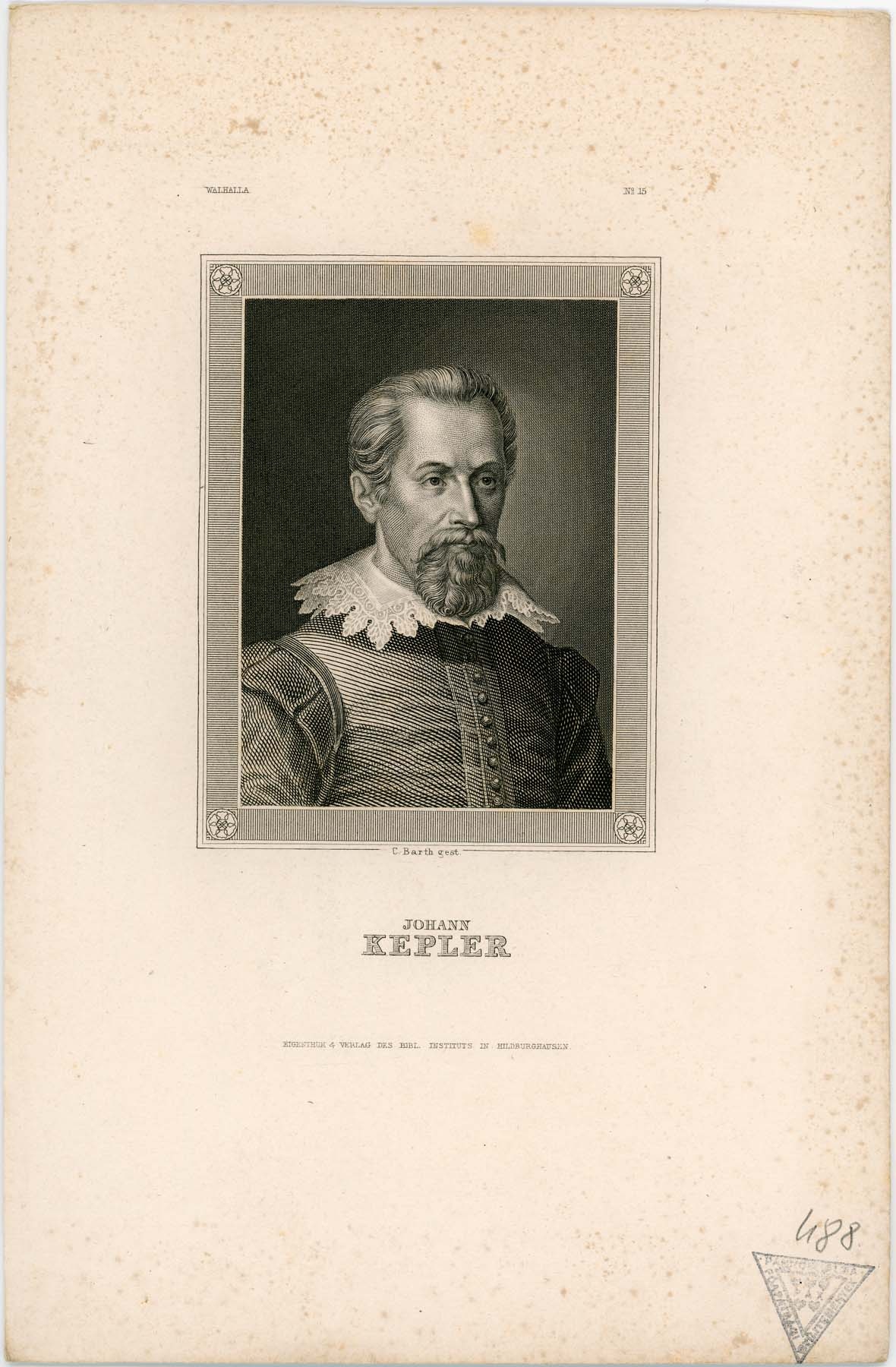 Johann Kepler portréja (Pannonhalma Főapátsági Múzeum CC BY-NC-SA)