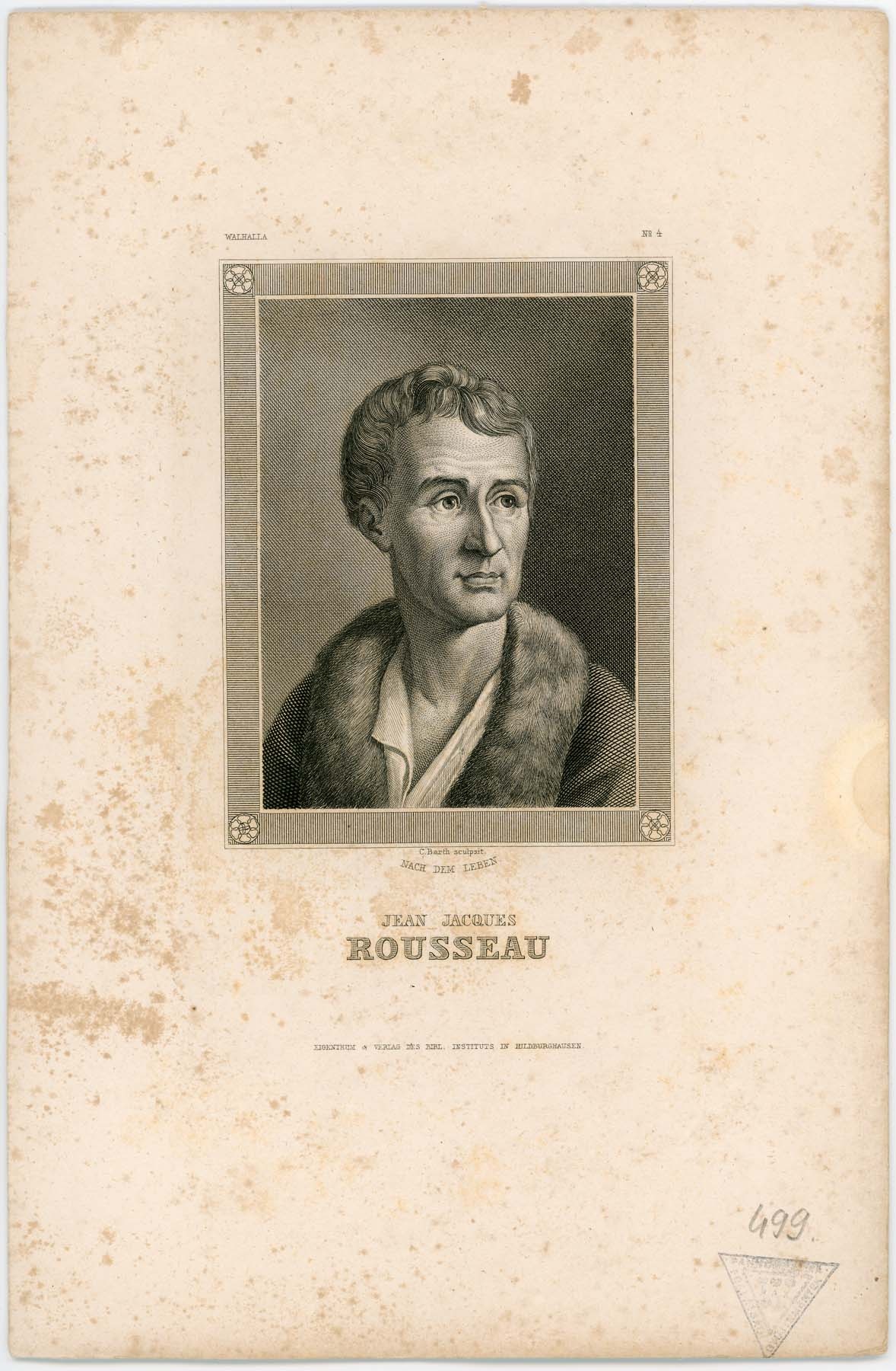 Jean Jacques Rousseau portréja (Pannonhalma Főapátsági Múzeum CC BY-NC-SA)