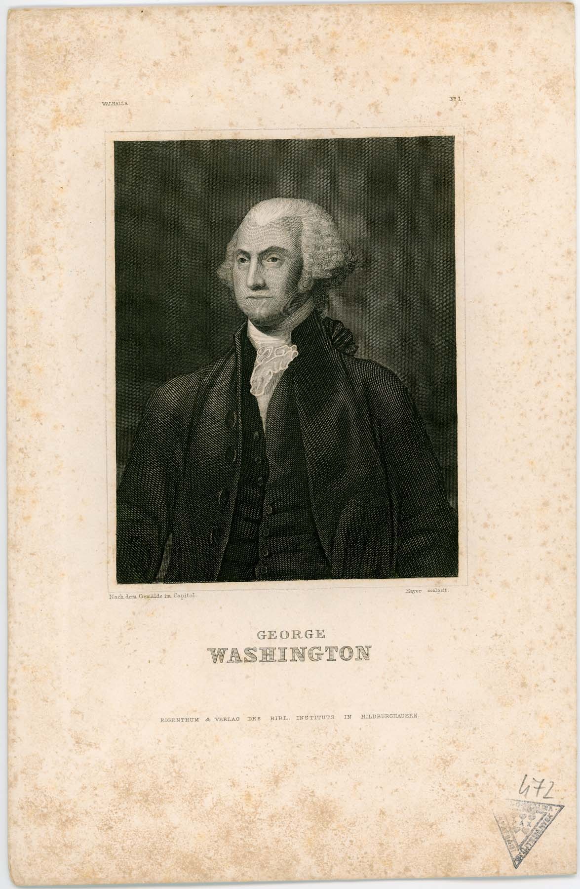George Washington portréja (Pannonhalma Főapátsági Múzeum CC BY-NC-SA)