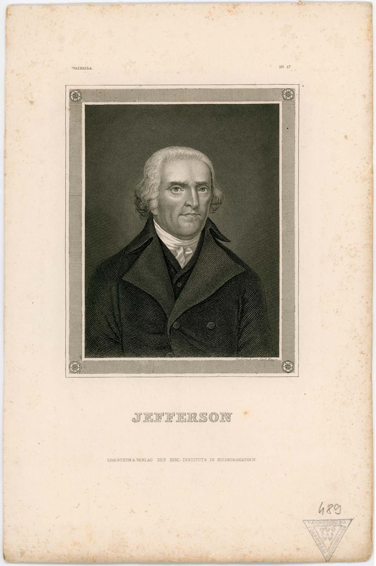 Jefferson portréja (Pannonhalma Főapátsági Múzeum CC BY-NC-SA)