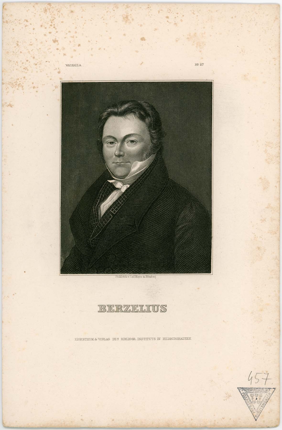 Berzelius portréja (Pannonhalma Főapátsági Múzeum CC BY-NC-SA)