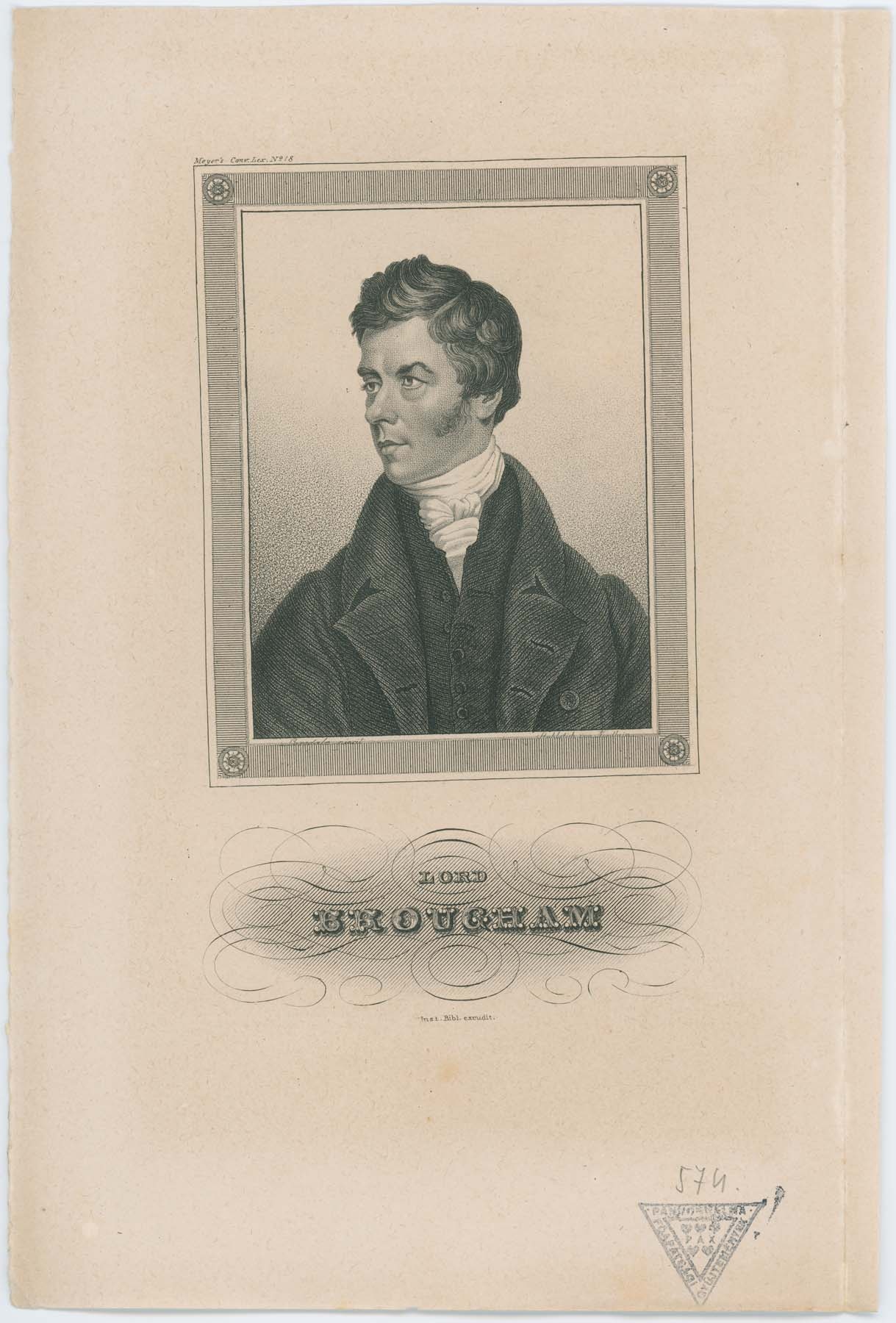 Lord Brougham portréja (Pannonhalma Főapátsági Múzeum CC BY-NC-SA)