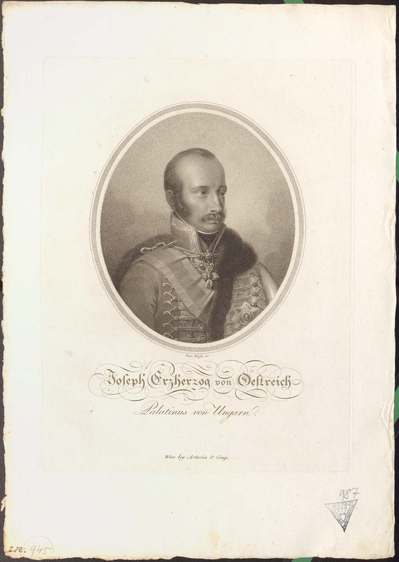 József nádor, főherceg (Pannonhalma Főapátsági Múzeum CC BY-NC-SA)