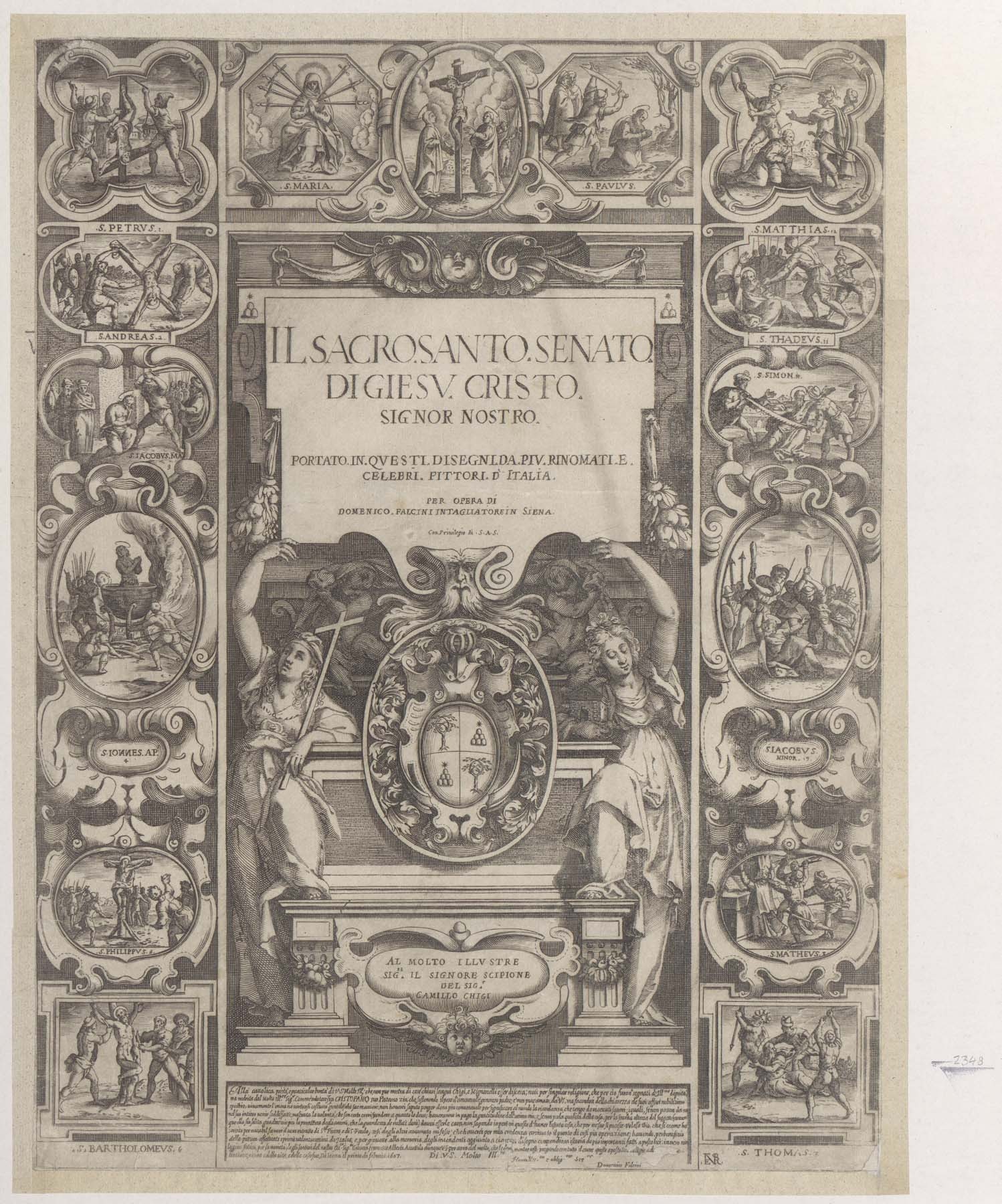 Il Sacro Santo Senato di Giesu Cristo - címlap 1607 (Pannonhalma Főapátsági Múzeum CC BY-NC-SA)