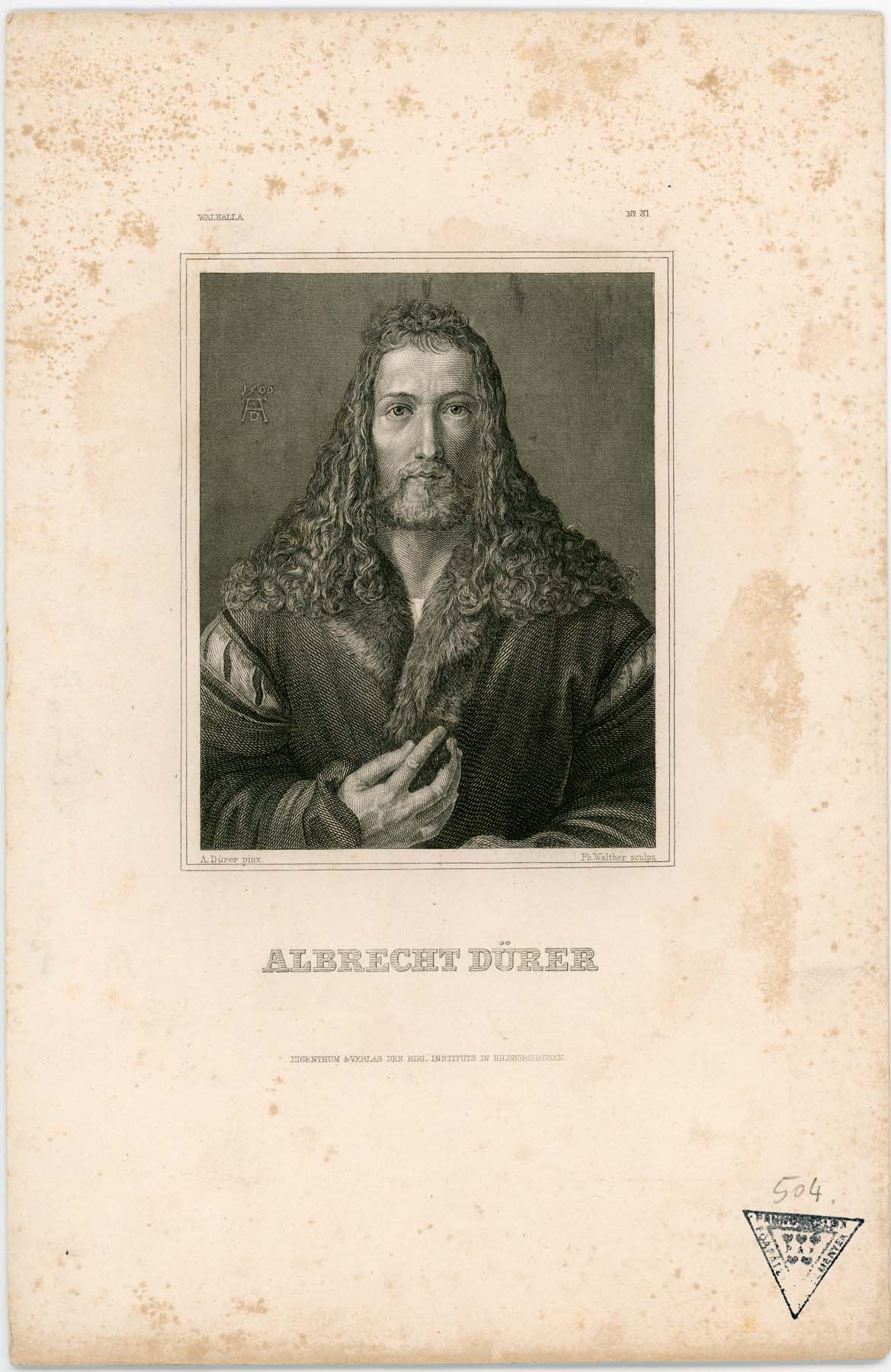 Albrecht Dürer portréja (Pannonhalma Főapátsági Múzeum CC BY-NC-SA)