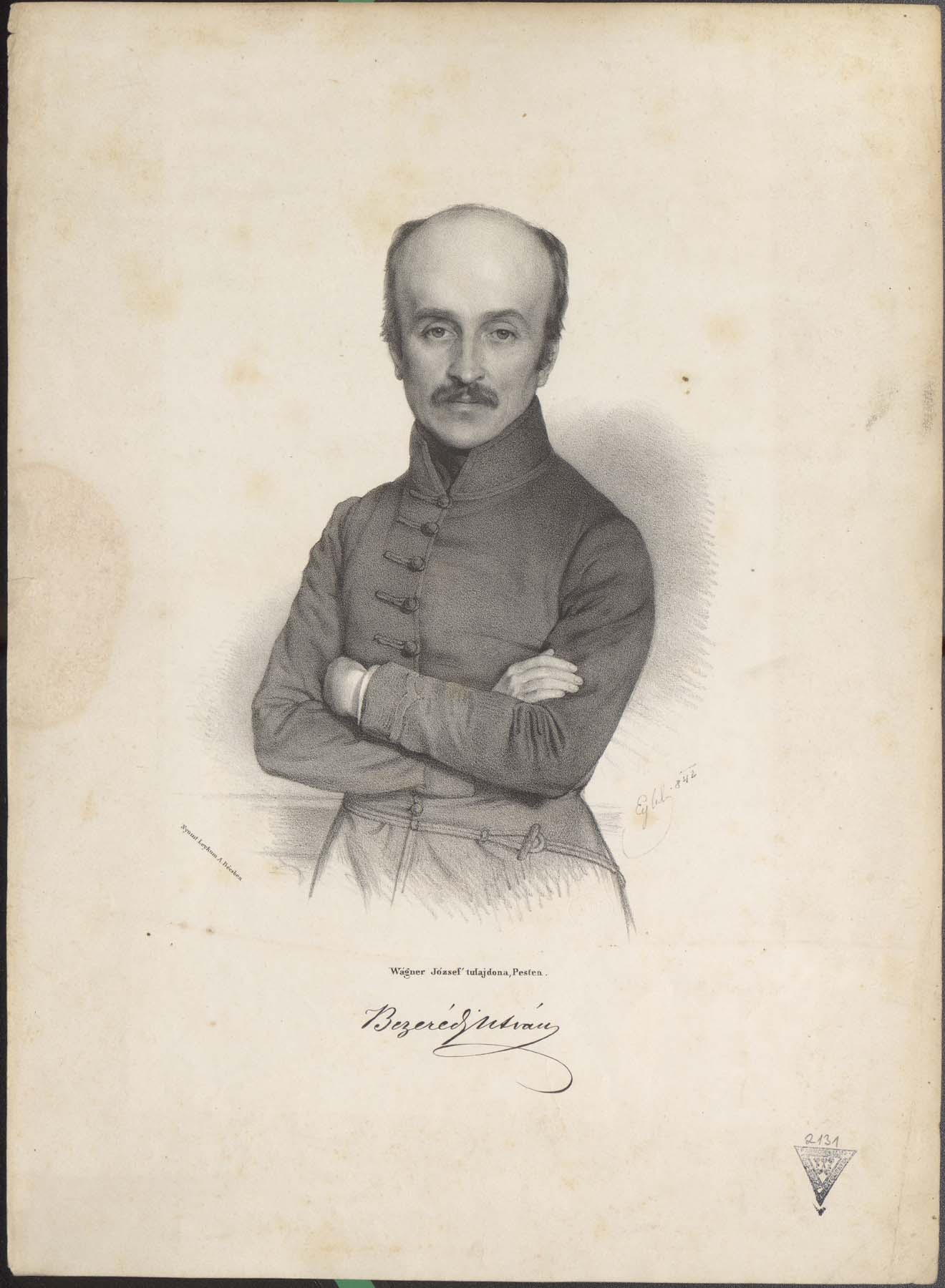 Bezerédj István, 1842 (Pannonhalma Főapátsági Múzeum CC BY-NC-SA)