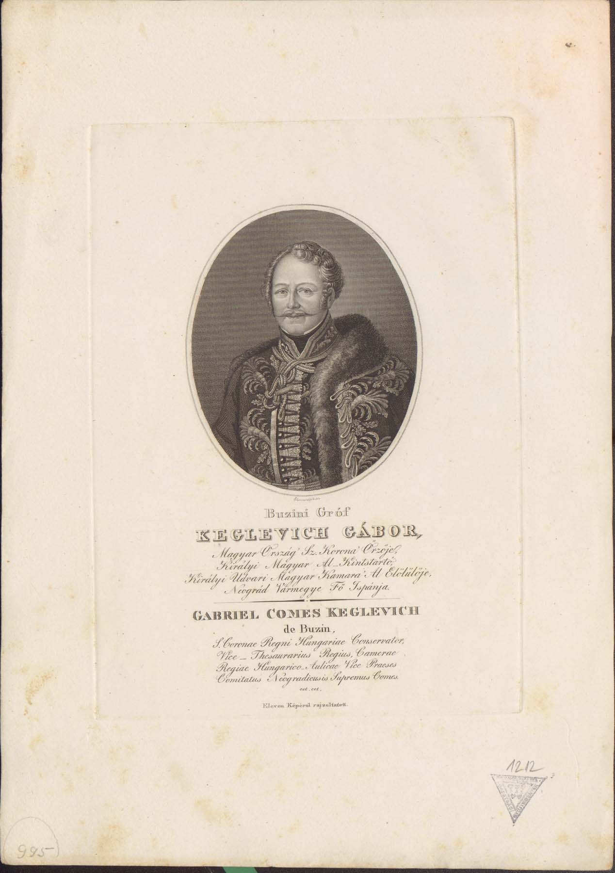 Gr. Keglevich Gábor 1784-1854 (Pannonhalma Főapátsági Múzeum CC BY-NC-SA)