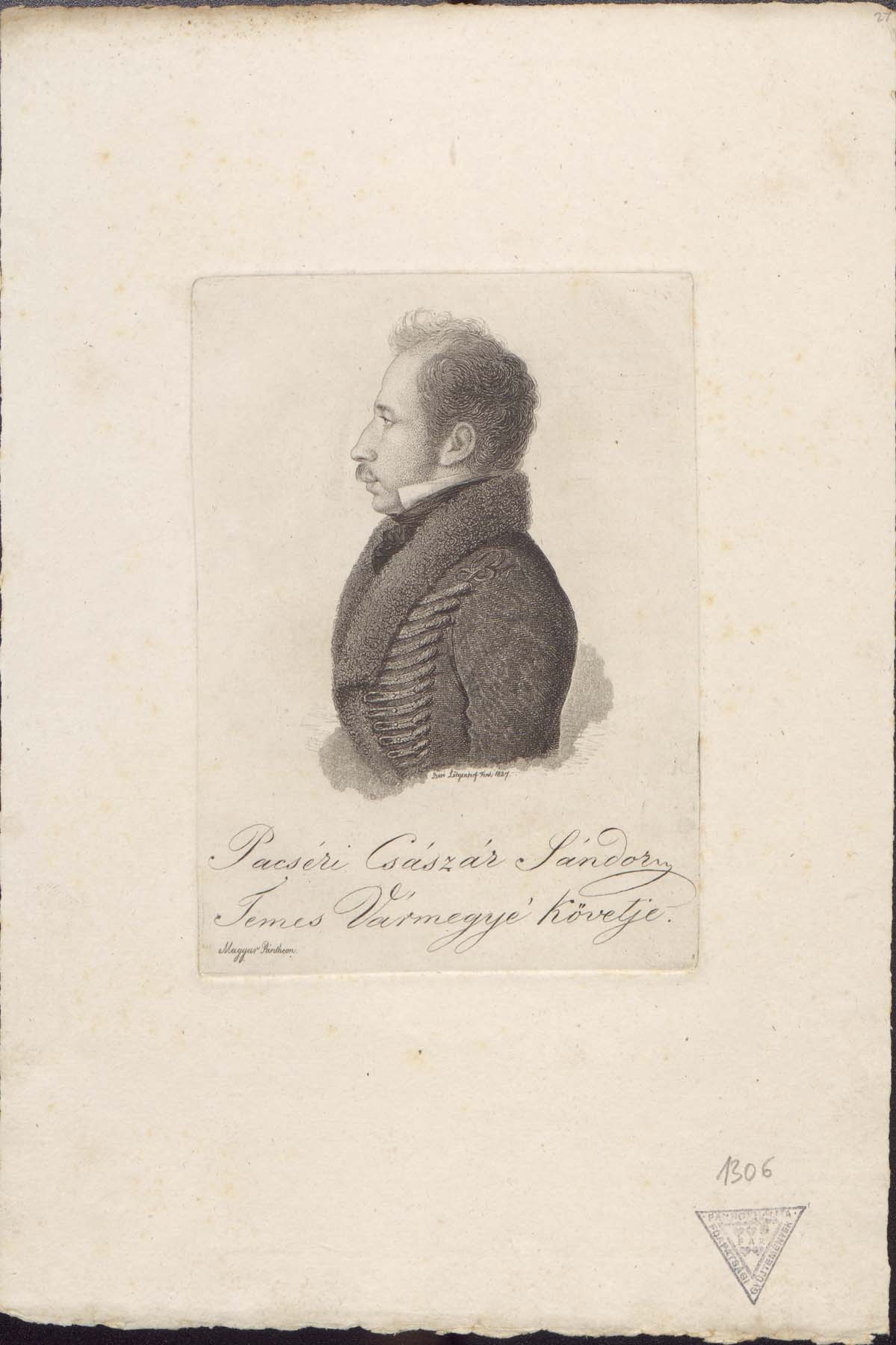 Császár Sándor temesi követ 1788-1850 (Pannonhalma Főapátsági Múzeum CC BY-NC-SA)