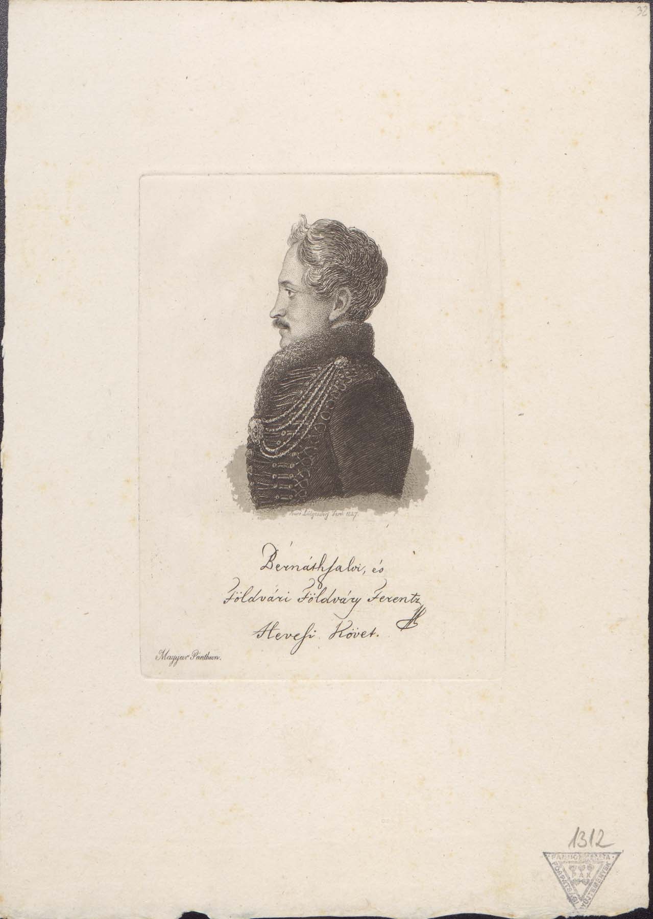 Földvári Ferenc hevesi követ 1790-1842 (Pannonhalma Főapátsági Múzeum CC BY-NC-SA)