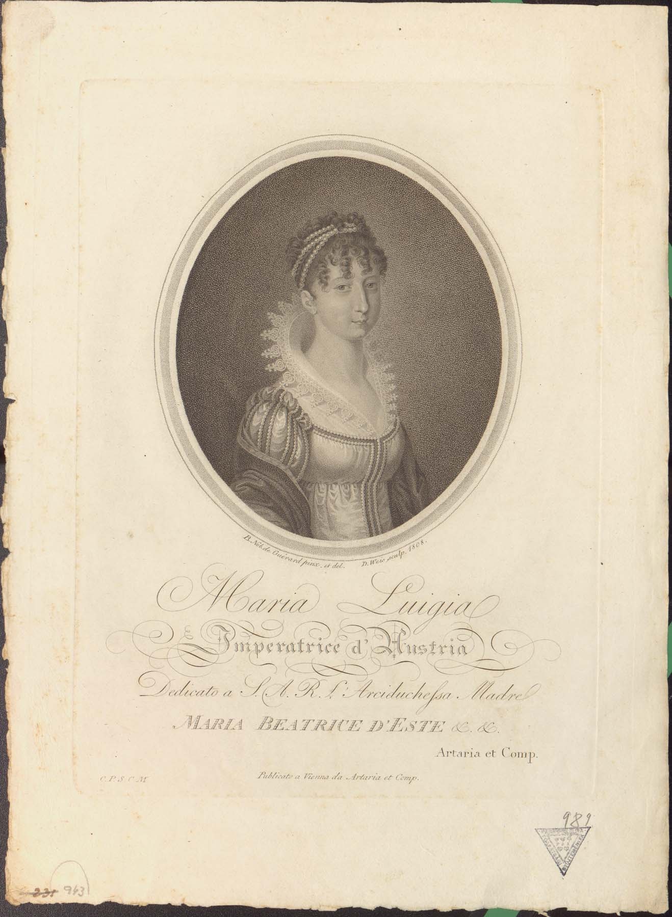 Mária Lujza császárné 1808 (Pannonhalma Főapátsági Múzeum CC BY-NC-SA)