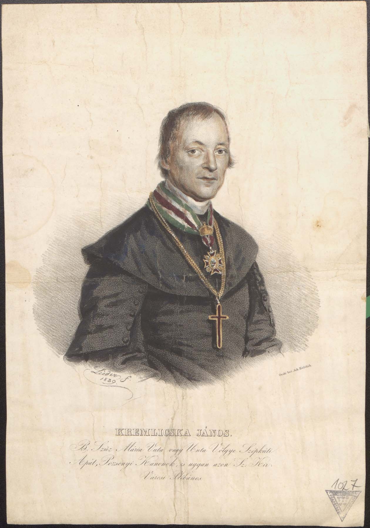 Kremlicska János 1776-1849 (Pannonhalma Főapátsági Múzeum CC BY-NC-SA)