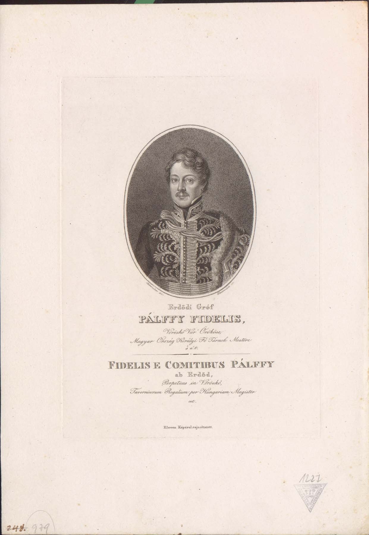 Gr. Pálffy Fidél 1788-1864 (Pannonhalma Főapátsági Múzeum CC BY-NC-SA)