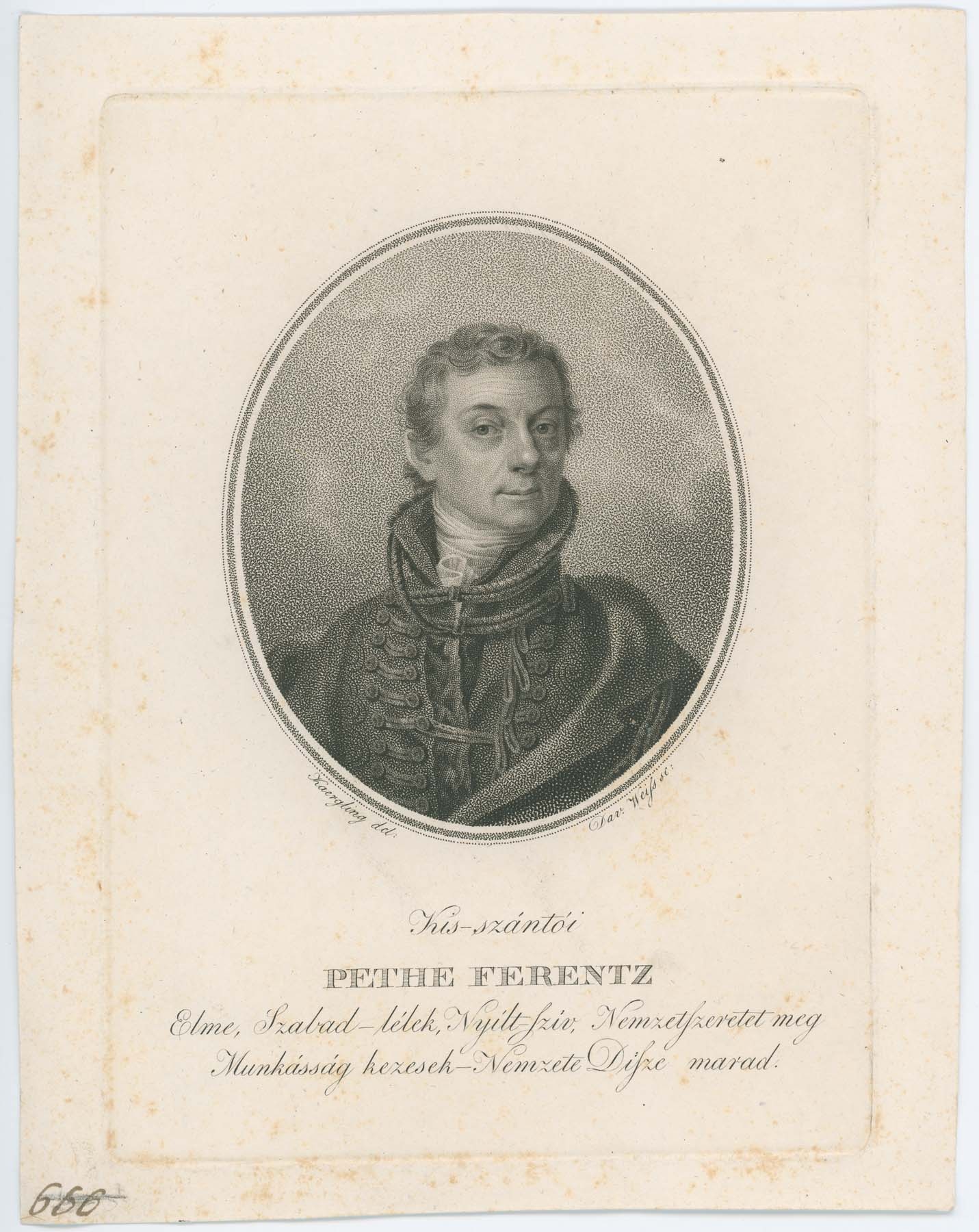 Kis-szántói Pethe Ferencz 1762-1832 (Pannonhalma Főapátsági Múzeum CC BY-NC-SA)