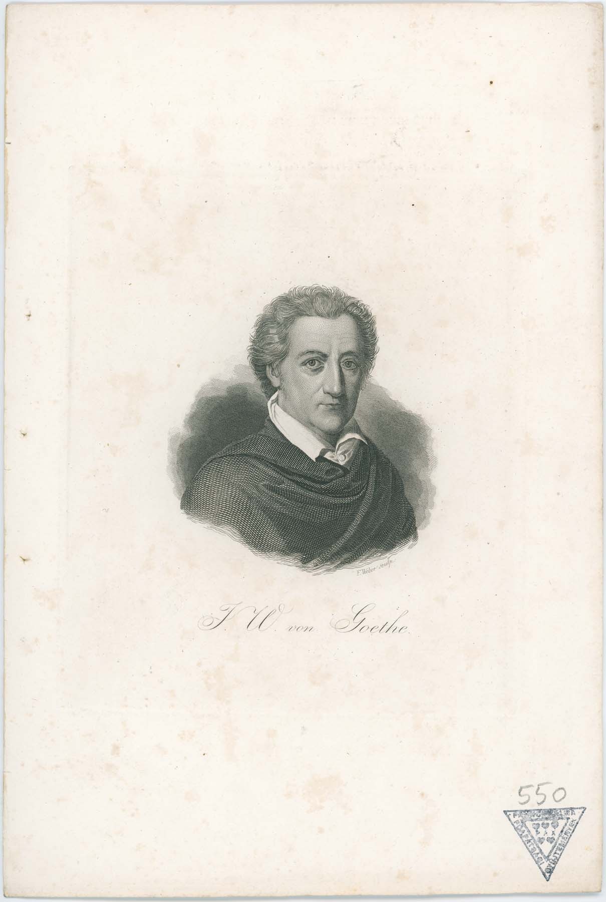 J.W.Goethe portréja (Pannonhalma Főapátsági Múzeum CC BY-NC-SA)