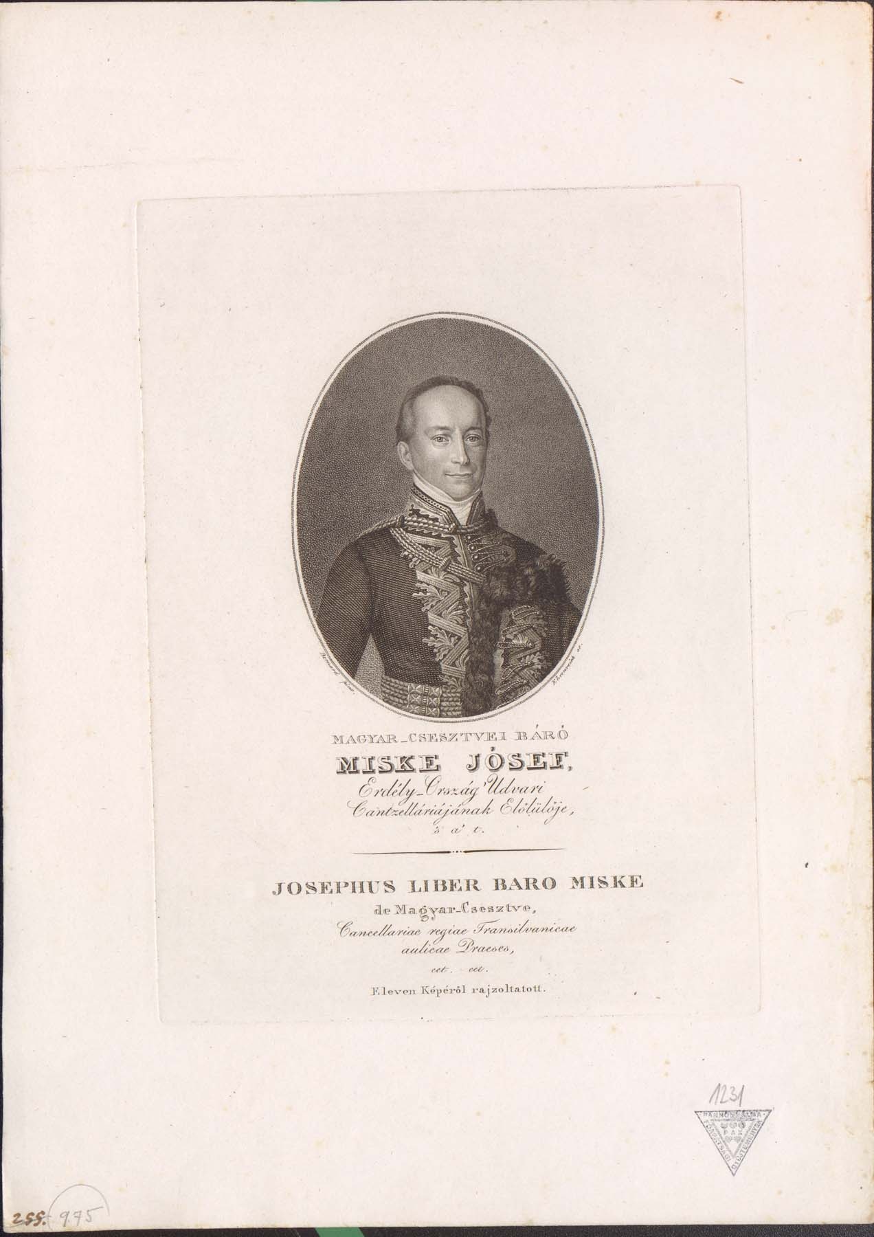 Br. Miske József ?-1855 (Pannonhalma Főapátsági Múzeum CC BY-NC-SA)