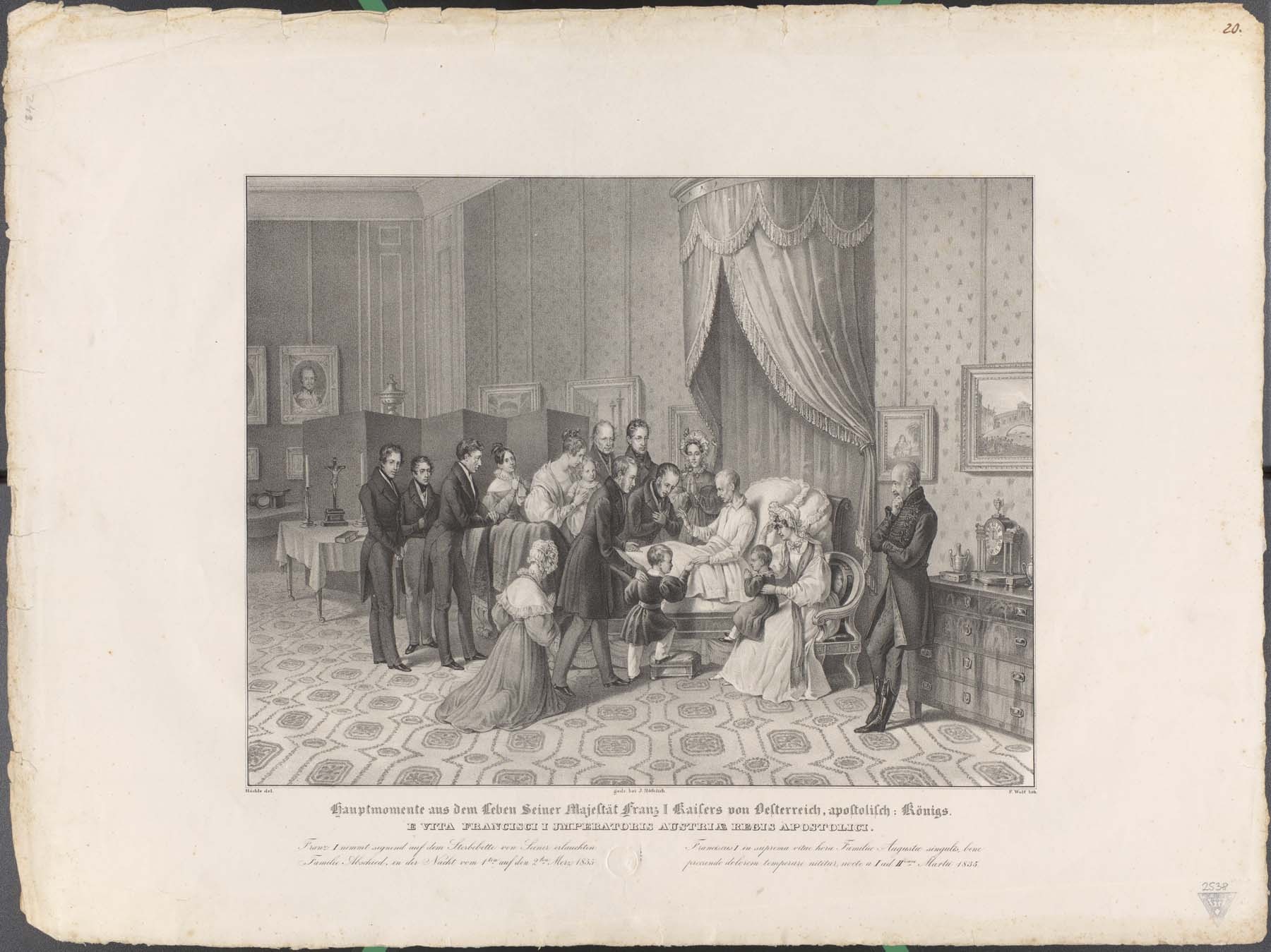 21 jelenet I. Ferenc császár életéből, 1835. március 2. (Pannonhalma Főapátsági Múzeum CC BY-NC-SA)