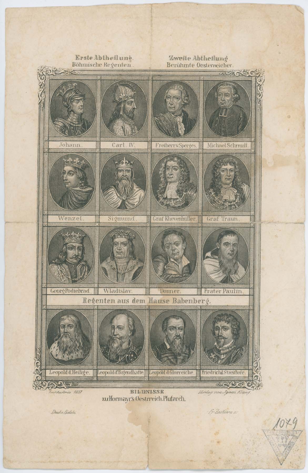 Híres emberek tabló 1857 (Pannonhalma Főapátsági Múzeum CC BY-NC-SA)