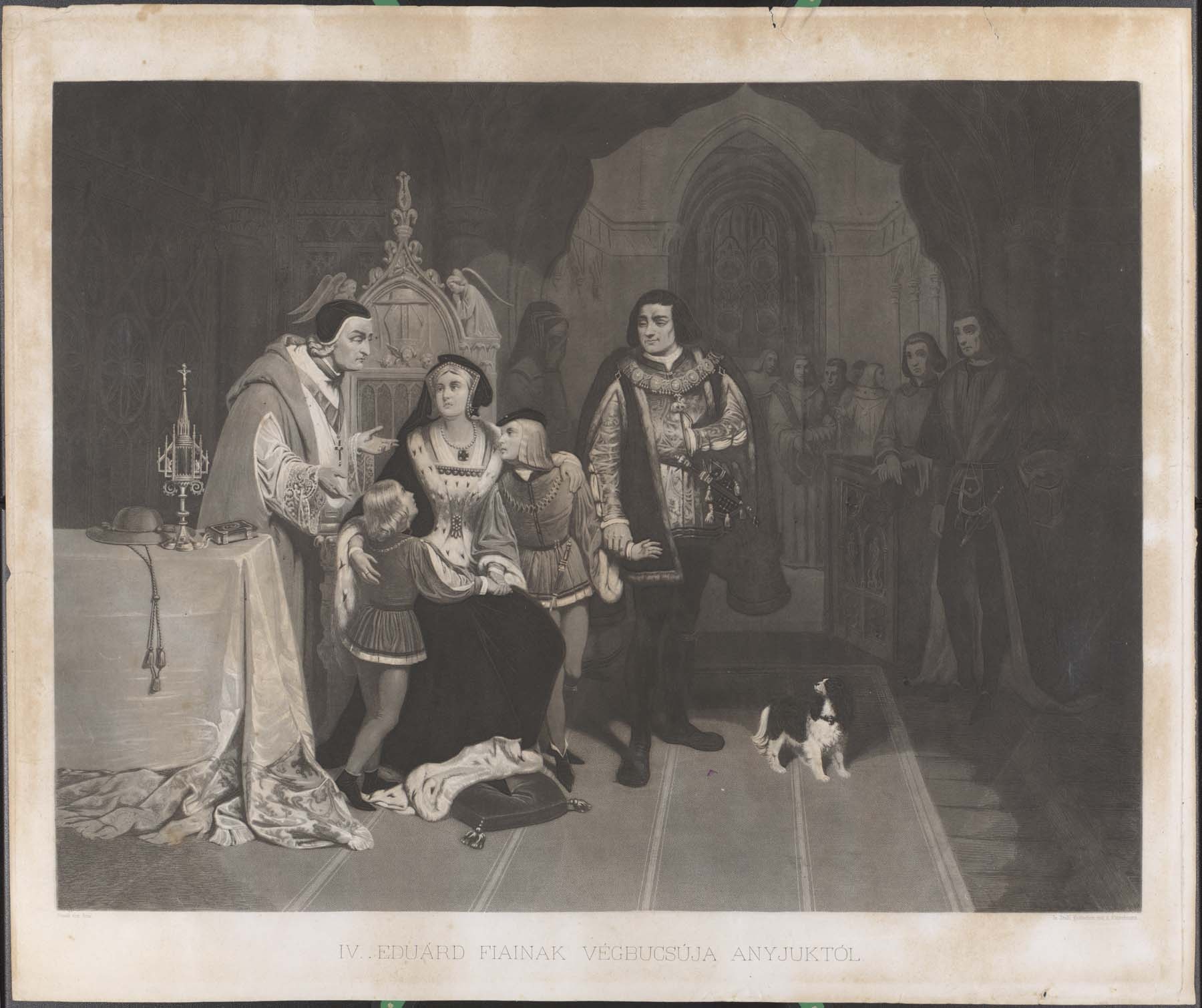 IV. Eduard fiainak végbúcsúja anyjuktól (Pannonhalma Főapátsági Múzeum CC BY-NC-SA)