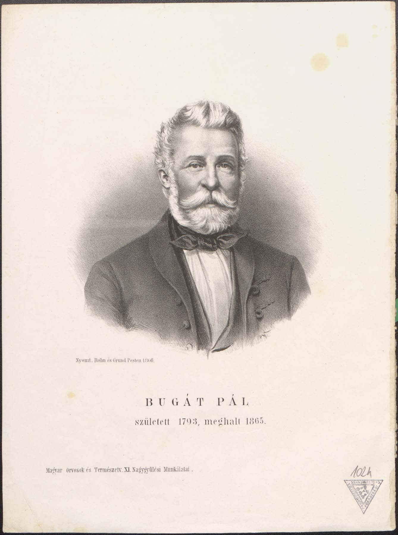 Bugát Pál 1793-1865 (Pannonhalma Főapátsági Múzeum CC BY-NC-SA)