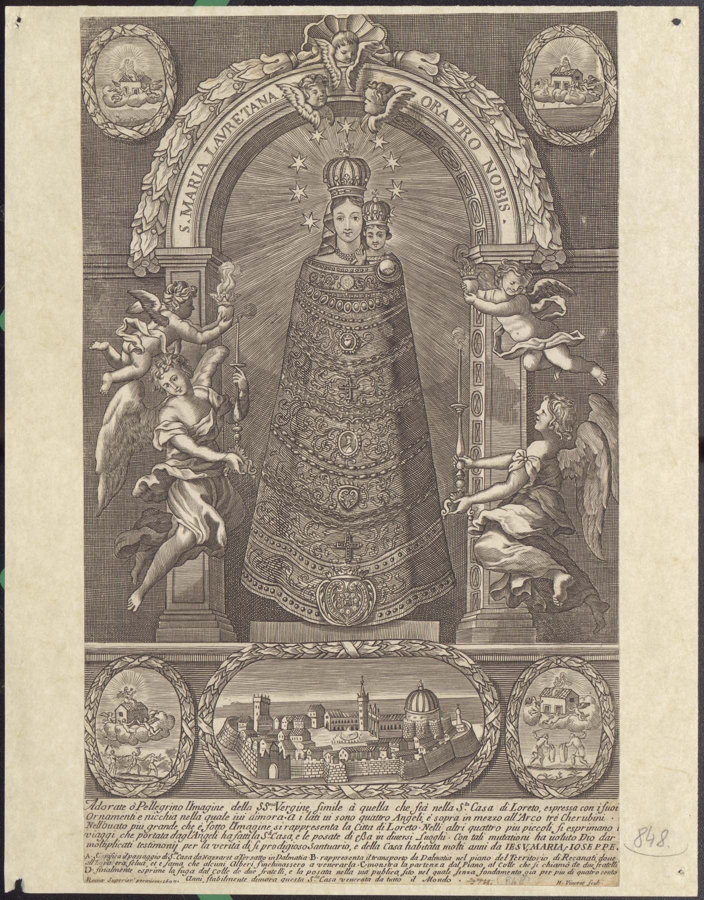Loretoi Madonna kegykép, 1697 (Pannonhalma Főapátsági Múzeum CC BY-NC-SA)