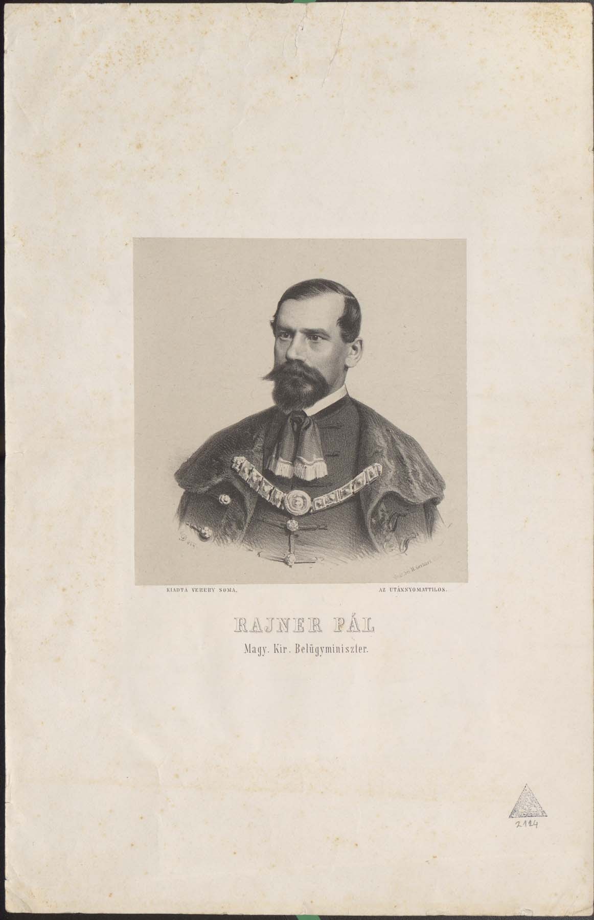 Rajner Pál, 1869 (Pannonhalma Főapátsági Múzeum CC BY-NC-SA)