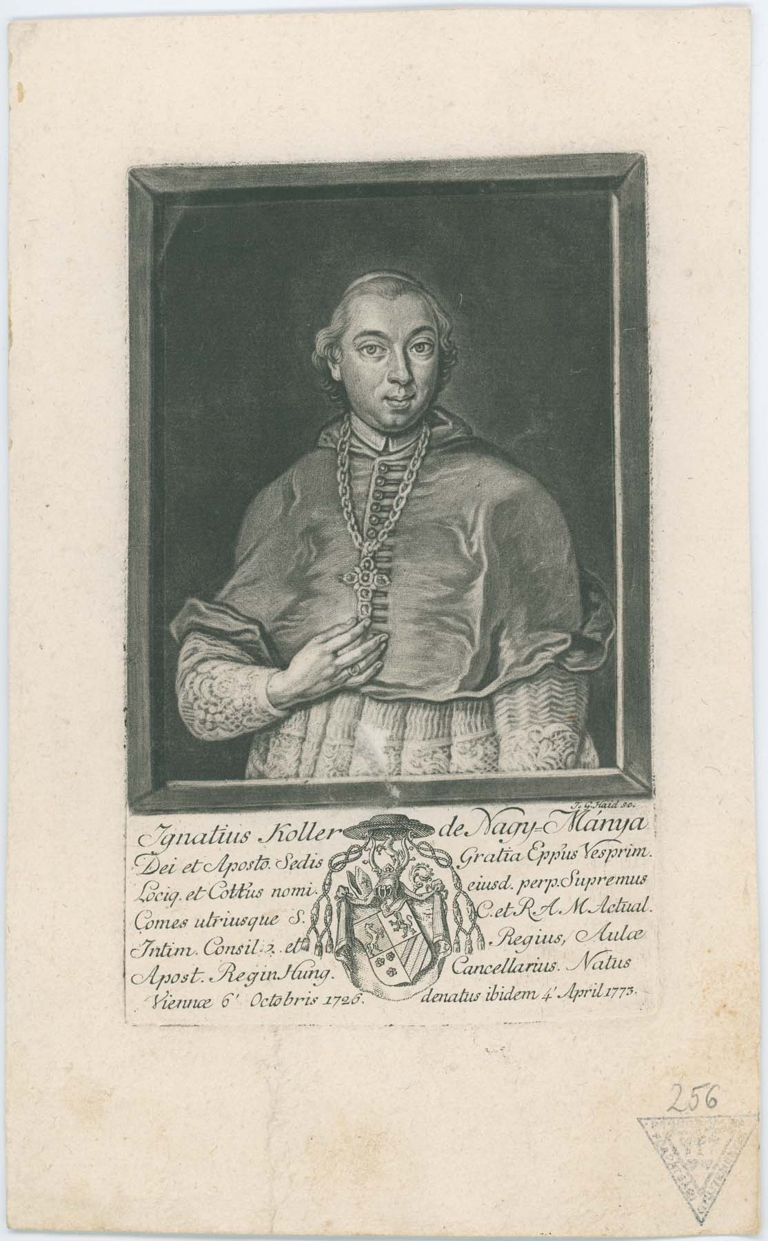 Koller Ignác veszprémi püspök 1726-1773 (Pannonhalma Főapátsági Múzeum CC BY-NC-SA)
