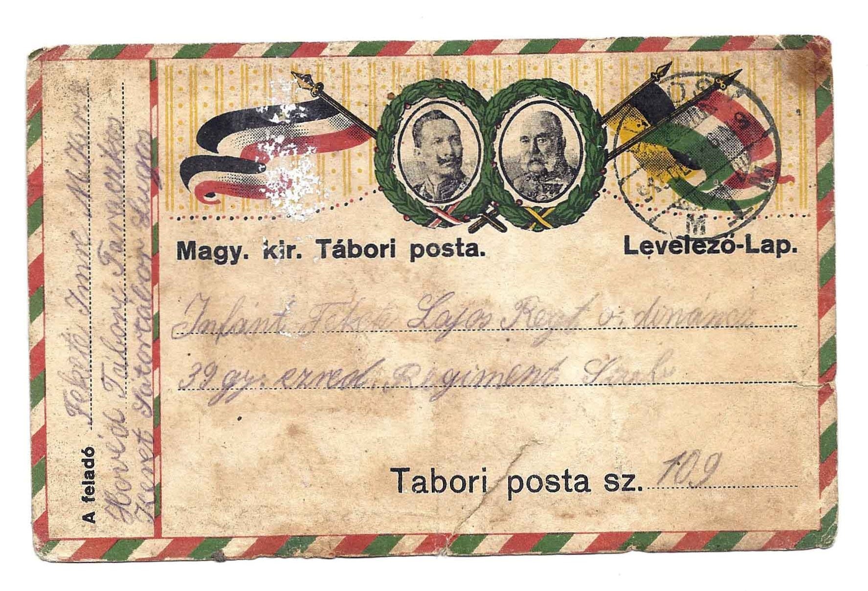 Fekete Lajos tábori levelezőlapjai az első és második világháborúból (Karacs Ferenc Múzeum, Püspökladány CC BY-NC-SA)