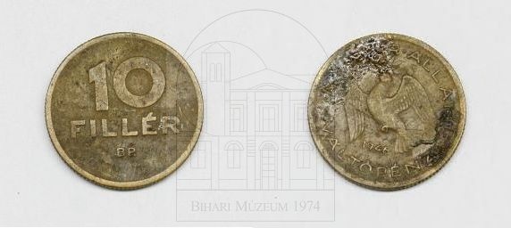 10 filléres érme, 1946 (Bihari Múzeum CC BY-NC-SA)