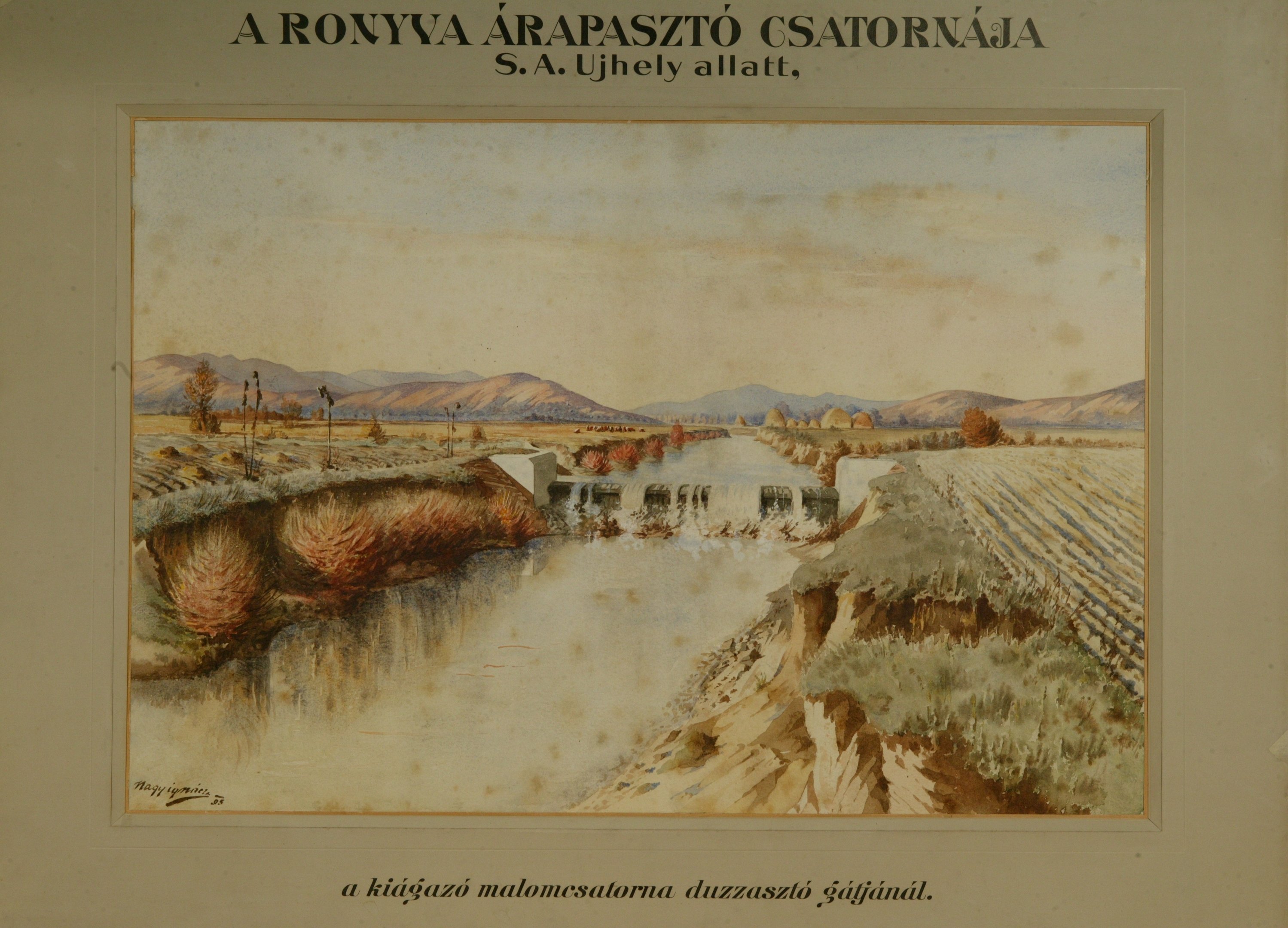A Ronyva árapasztó csatornája (Magyar Környezetvédelmi és Vízügyi Múzeum - Duna Múzeum CC BY-NC-SA)