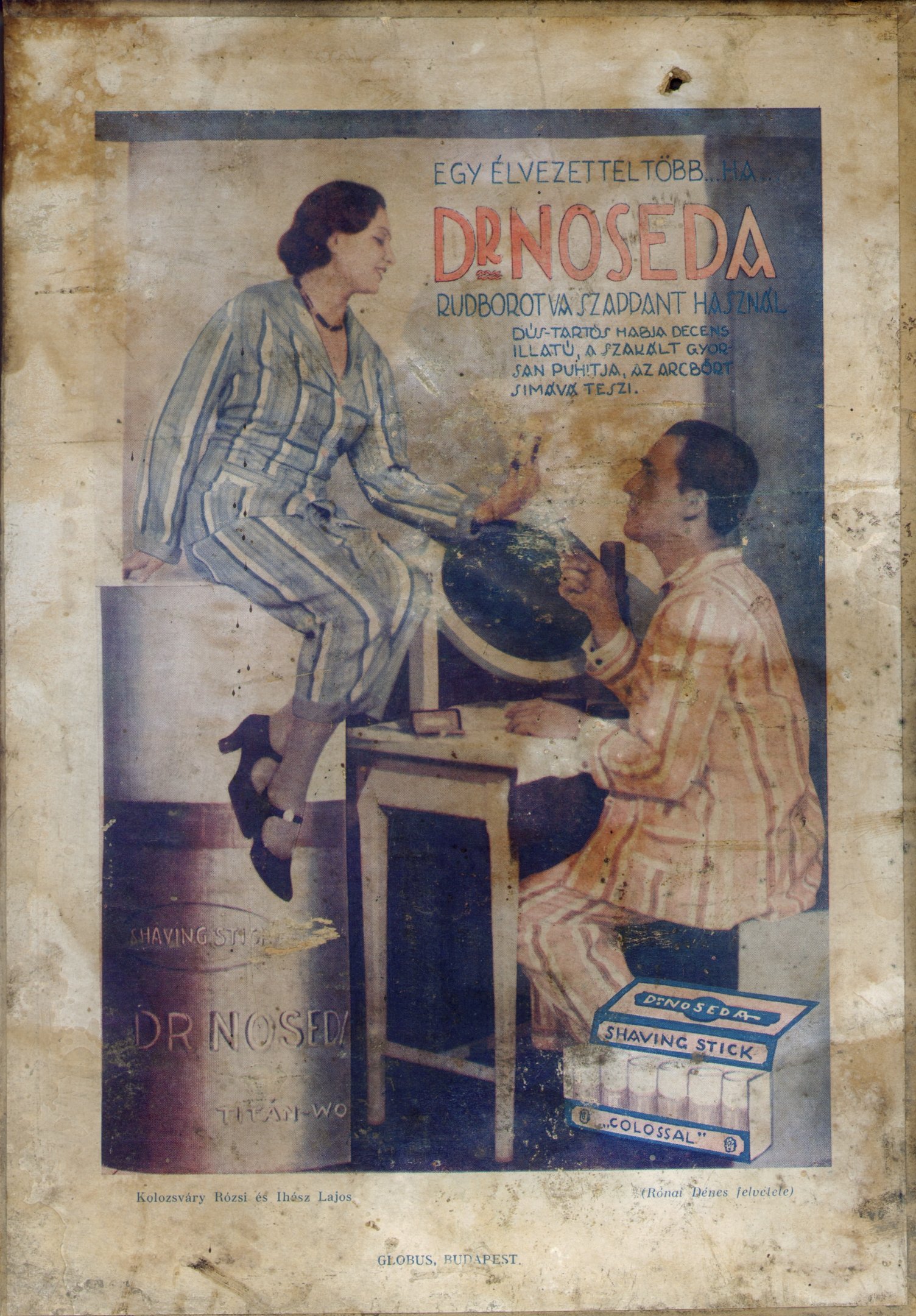 Dr. Noseda rúdborotva szappan reklámplakátja (Magyar Környezetvédelmi és Vízügyi Múzeum - Duna Múzeum CC BY-NC-SA)