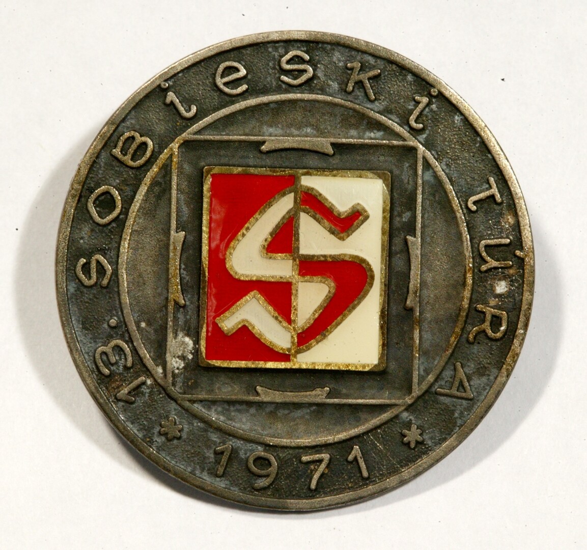 Sobieski Emléktúra jelvénye, 1971 (Magyar Környezetvédelmi és Vízügyi Múzeum - Duna Múzeum CC BY-NC-SA)