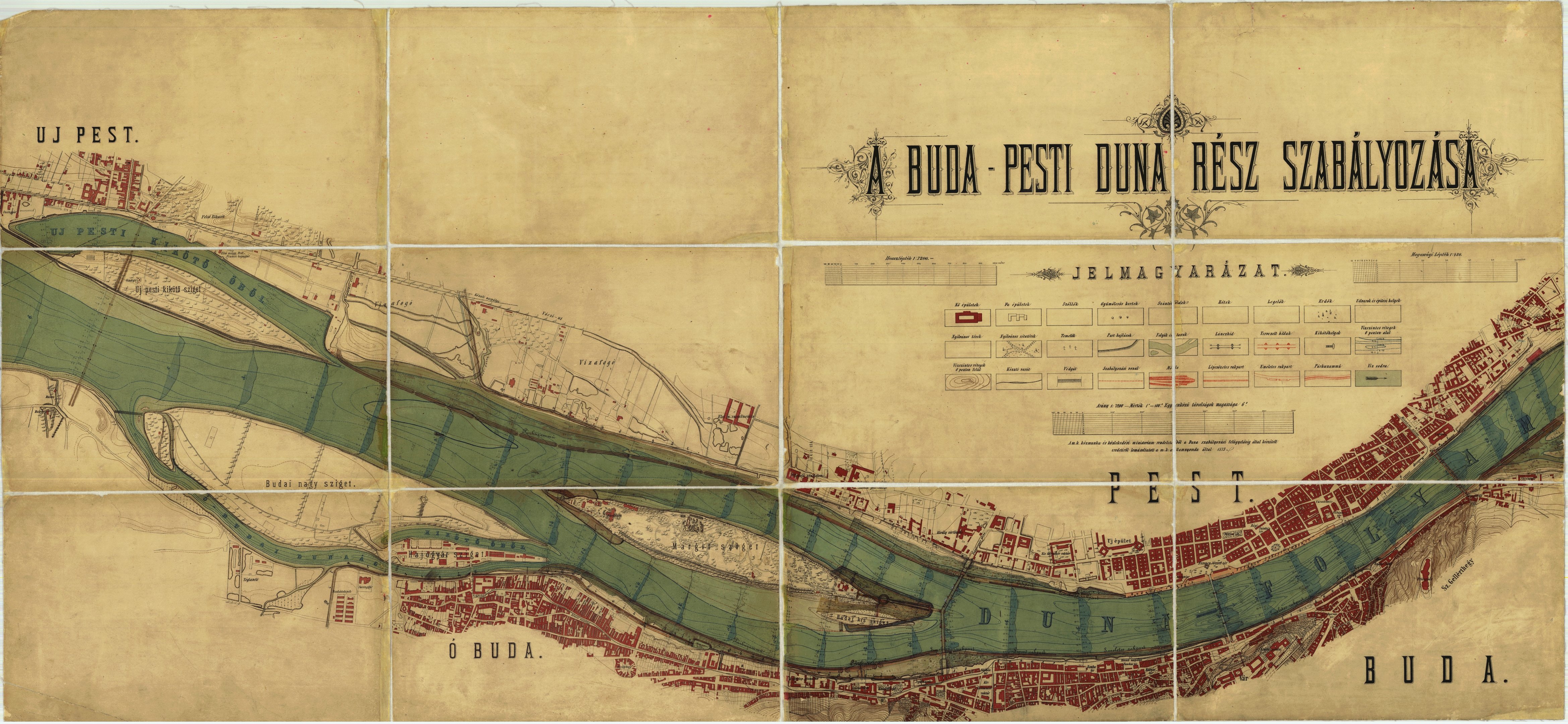 A Buda-Pesti Duna rész szabályozása (Magyar Környezetvédelmi és Vízügyi Múzeum - Duna Múzeum CC BY-NC-SA)