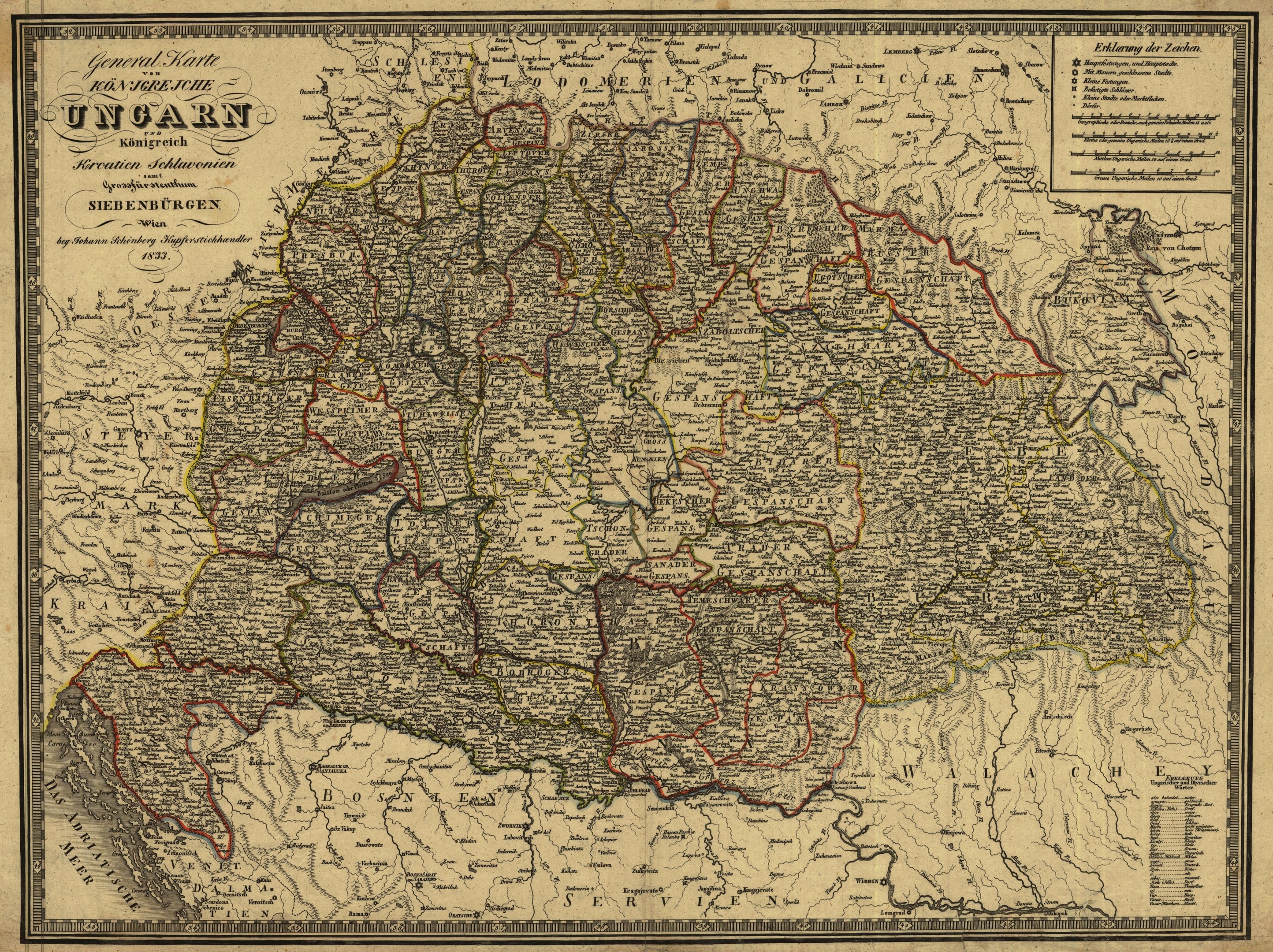 A Magyar Királyság és részeinek általános térképe (Magyar Környezetvédelmi és Vízügyi Múzeum - Duna Múzeum CC BY-NC-SA)