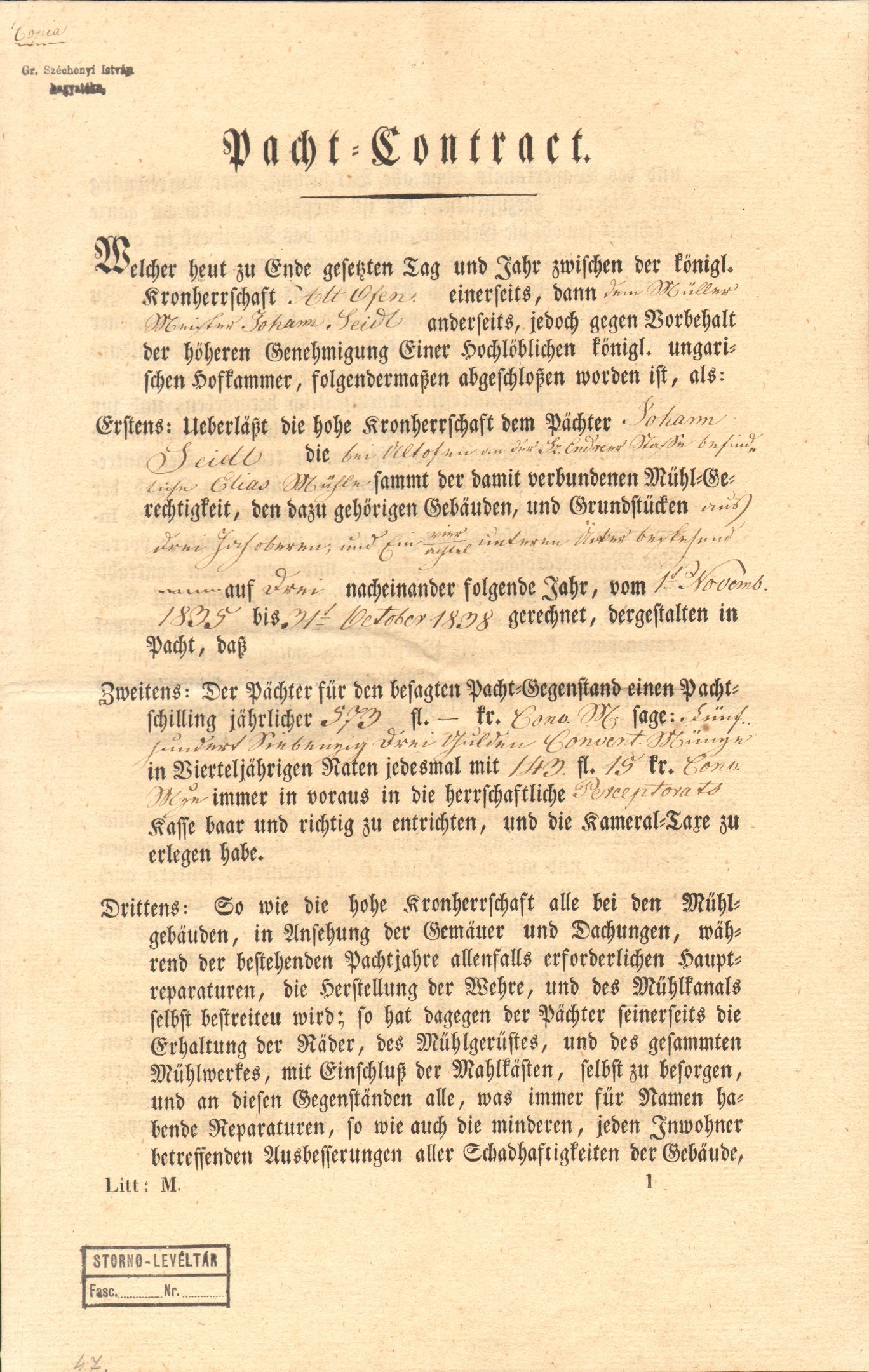 Bérleti szerződés (Magyar Környezetvédelmi és Vízügyi Múzeum - Duna Múzeum CC BY-NC-SA)