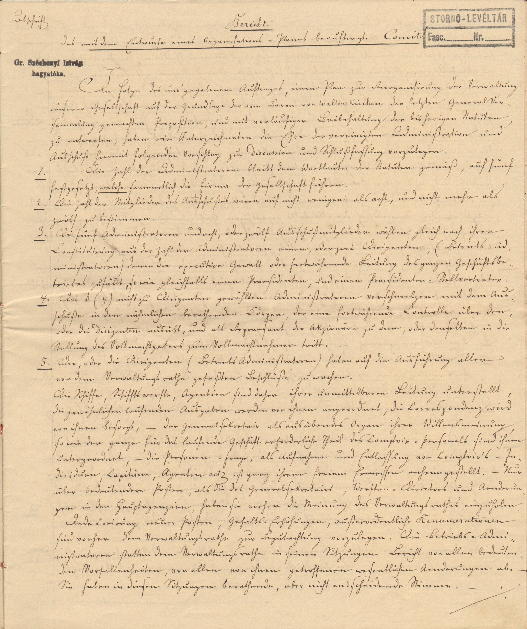 A DGT Igazgatóságának levele (Magyar Környezetvédelmi és Vízügyi Múzeum - Duna Múzeum CC BY-NC-SA)