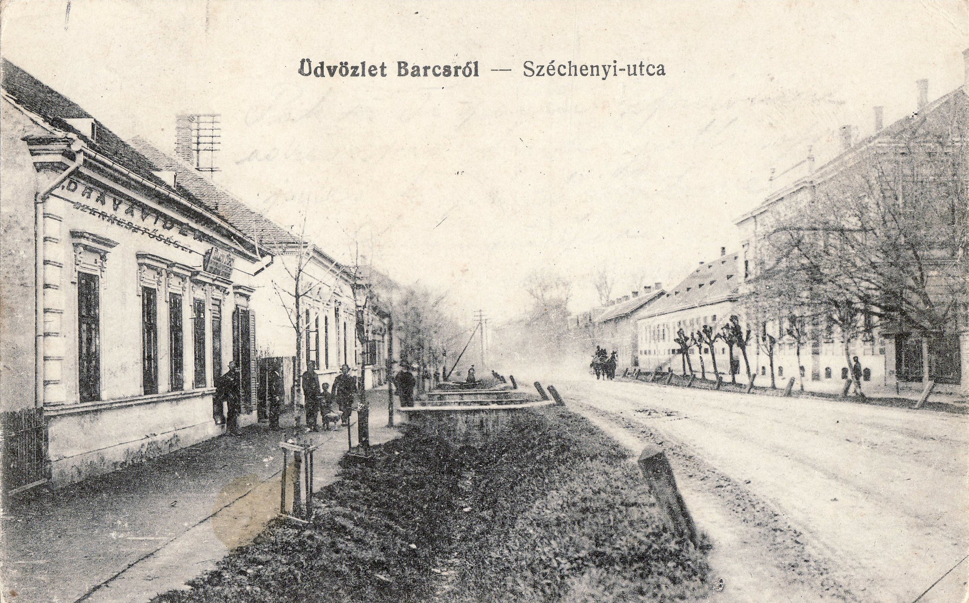 Üdvözlet Barcsról – Széchenyi-utca (Magyar Környezetvédelmi és Vízügyi Múzeum - Duna Múzeum CC BY-NC-SA)
