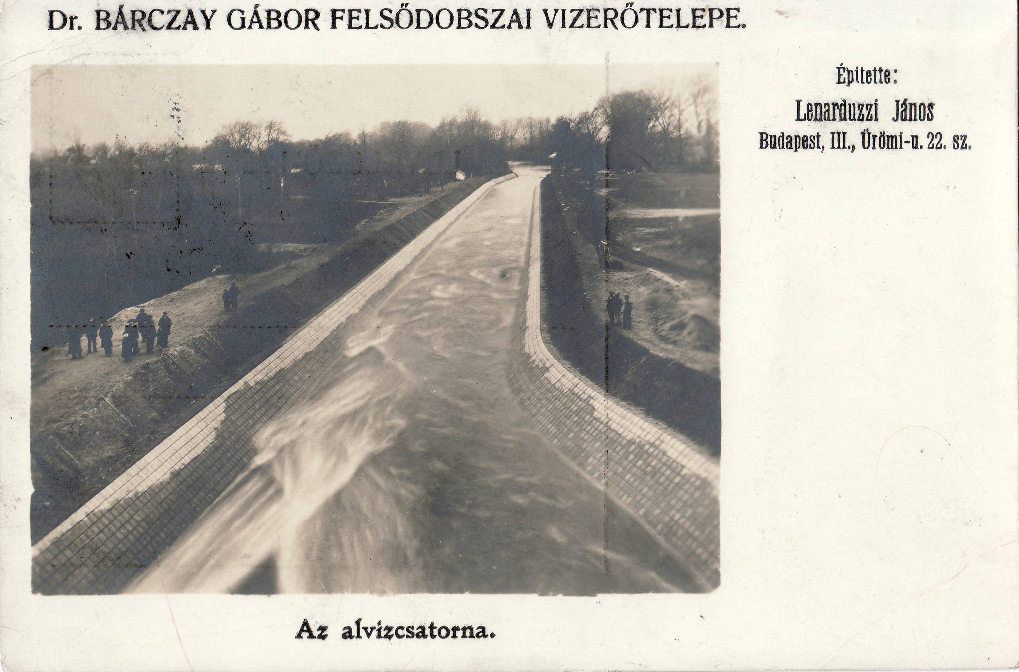 Dr. Bárczay Gábor Felsődobszai Vizerőtelepe – Az alvízcsatorna (Magyar Környezetvédelmi és Vízügyi Múzeum - Duna Múzeum CC BY-NC-SA)
