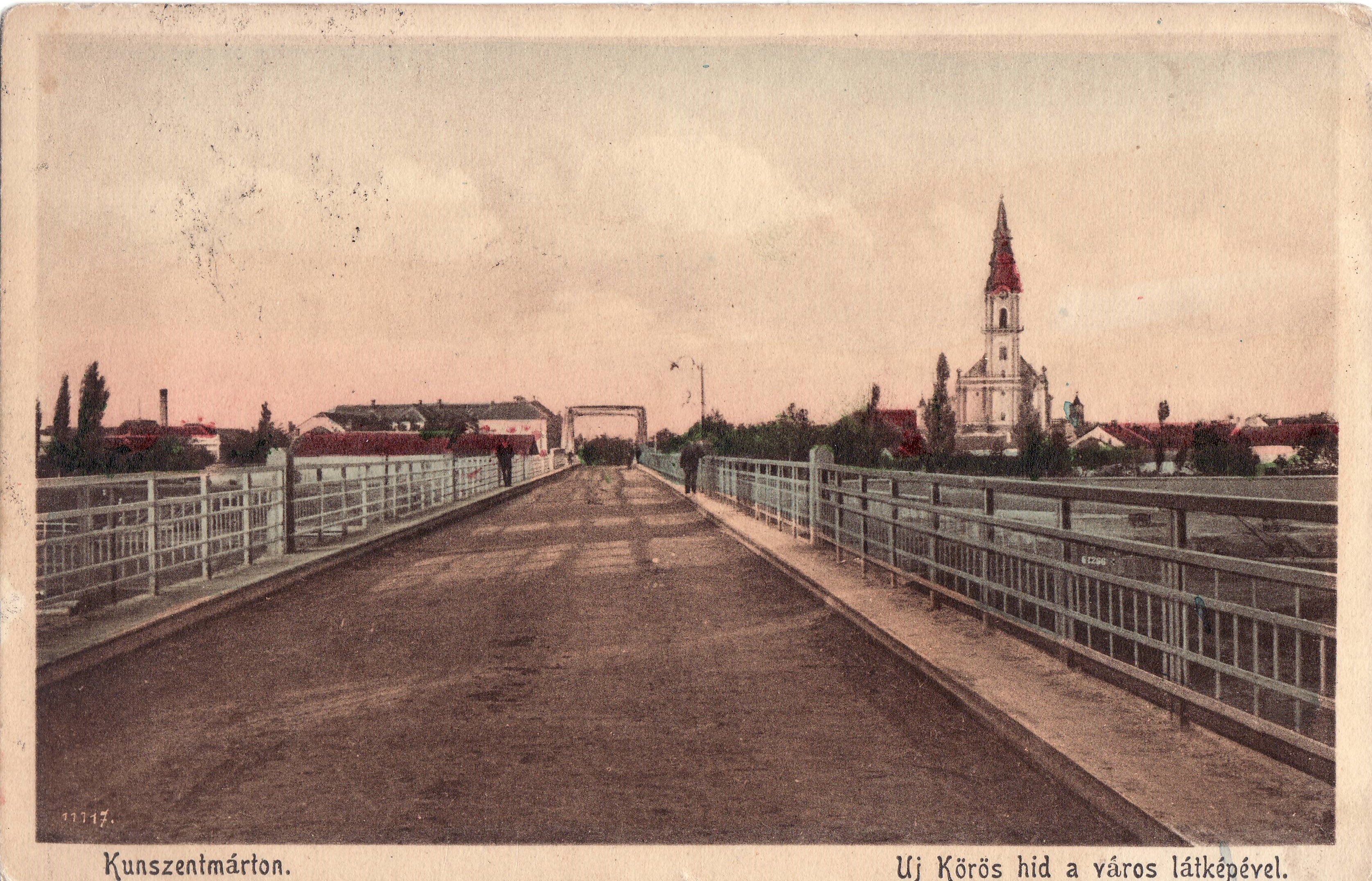 Kunszentmárton – Uj Körös híd a város látképével (Magyar Környezetvédelmi és Vízügyi Múzeum - Duna Múzeum CC BY-NC-SA)