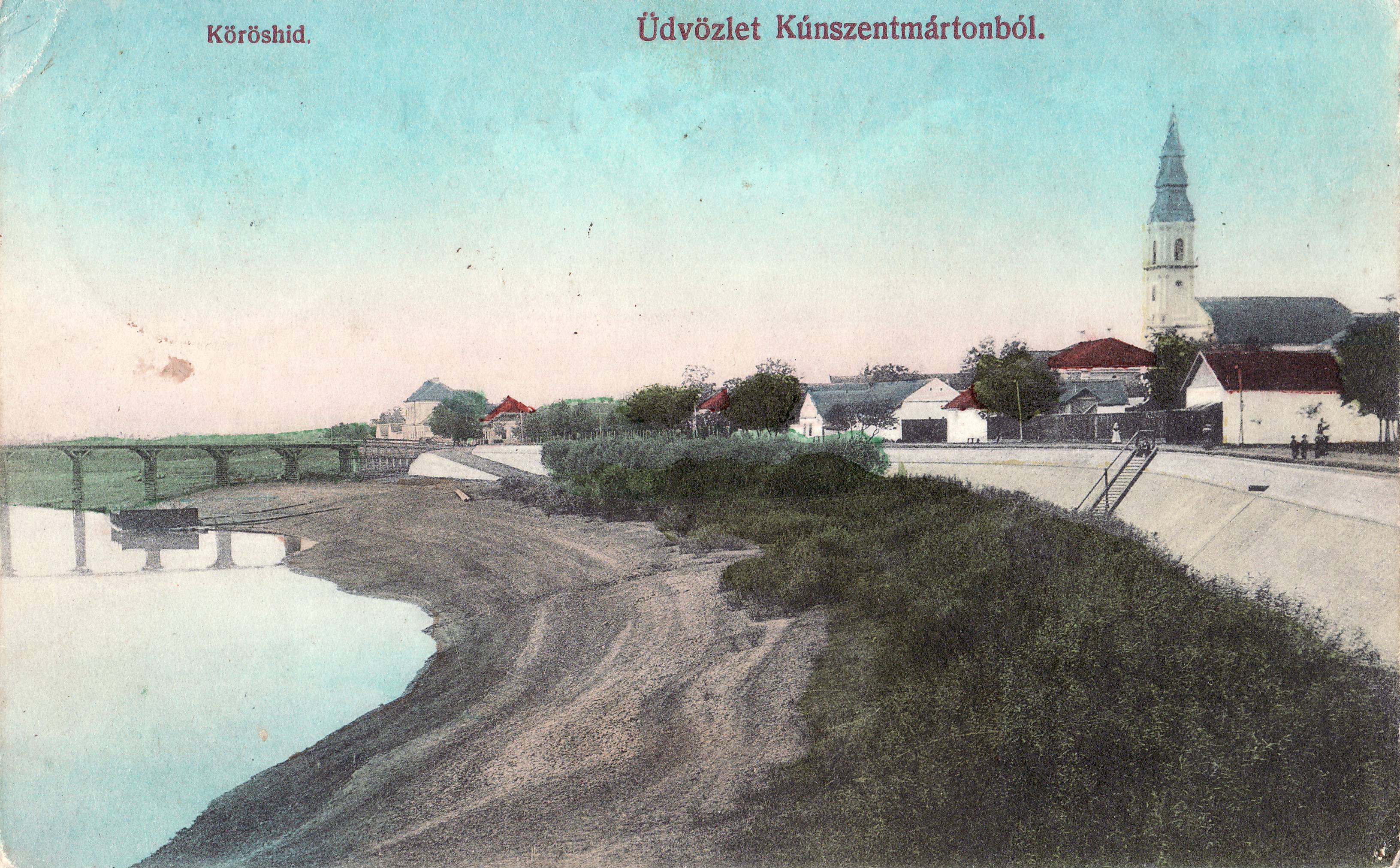 Üdvözlet Kunszentmártonról – Kőröshíd (Magyar Környezetvédelmi és Vízügyi Múzeum - Duna Múzeum CC BY-NC-SA)