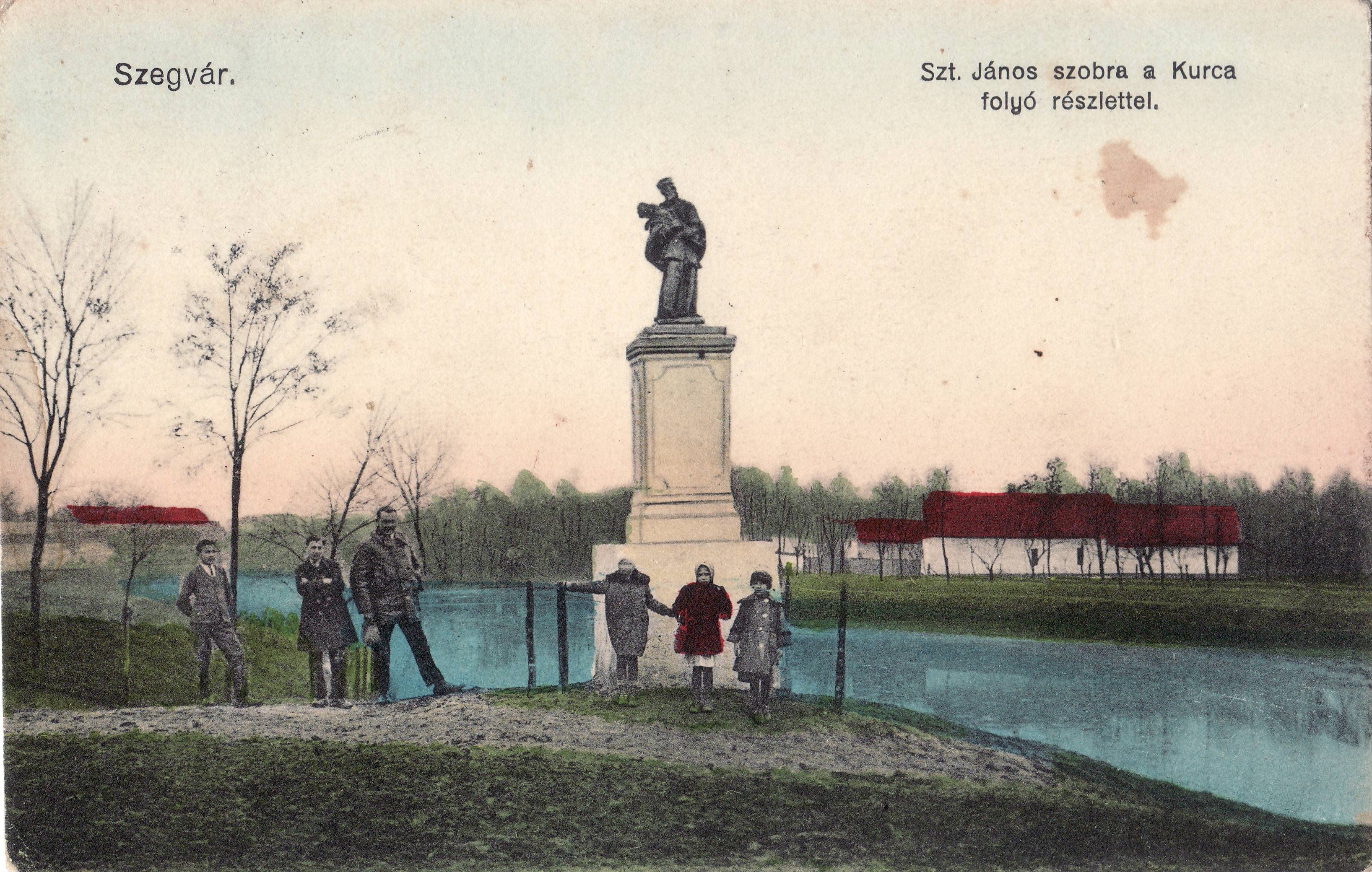 Szegvár – Szt. János szobra a Kurca folyó részlettel (Magyar Környezetvédelmi és Vízügyi Múzeum - Duna Múzeum CC BY-NC-SA)