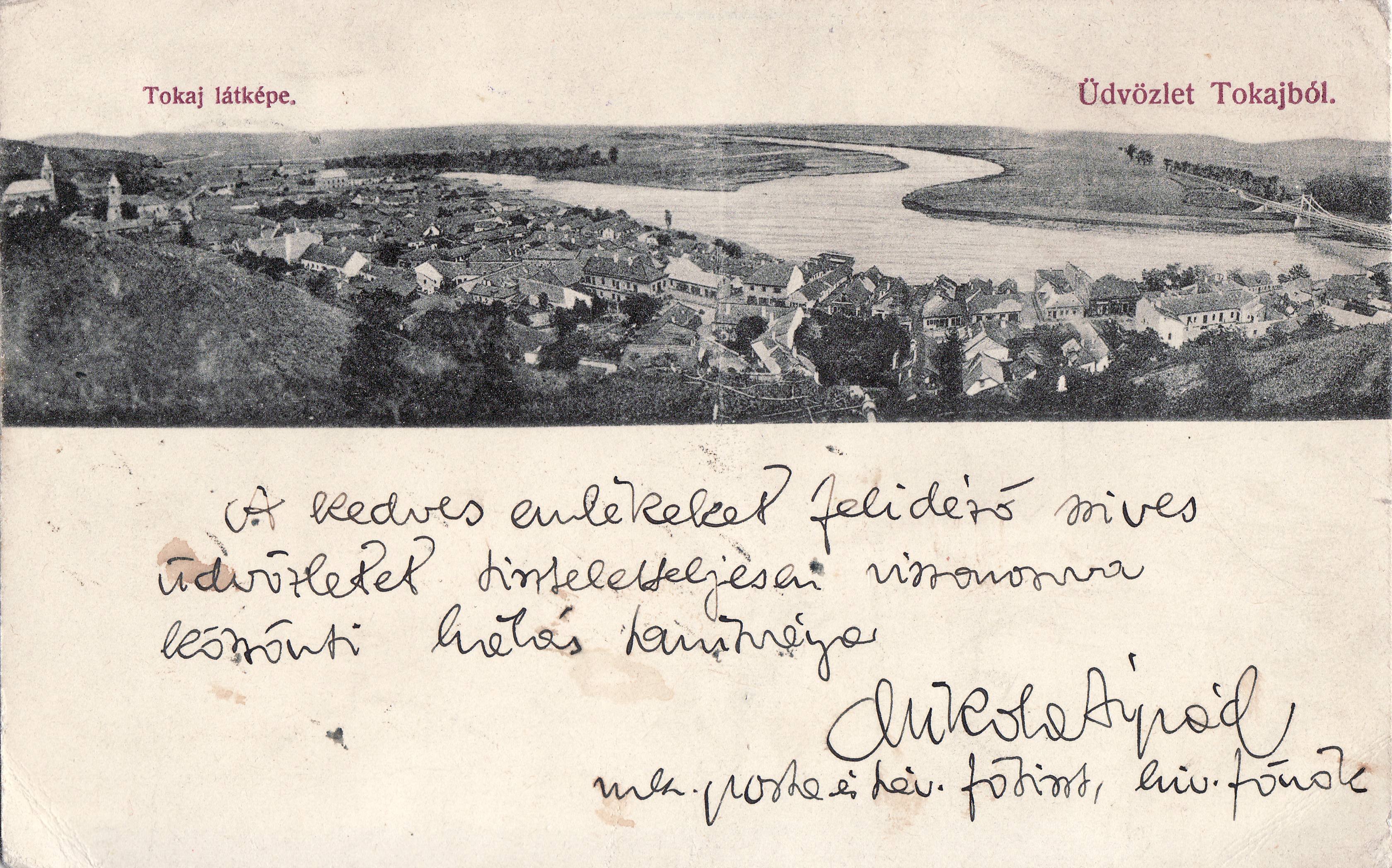 Üdvözlet Tokajból – Tokaj látképe (Magyar Környezetvédelmi és Vízügyi Múzeum - Duna Múzeum CC BY-NC-SA)