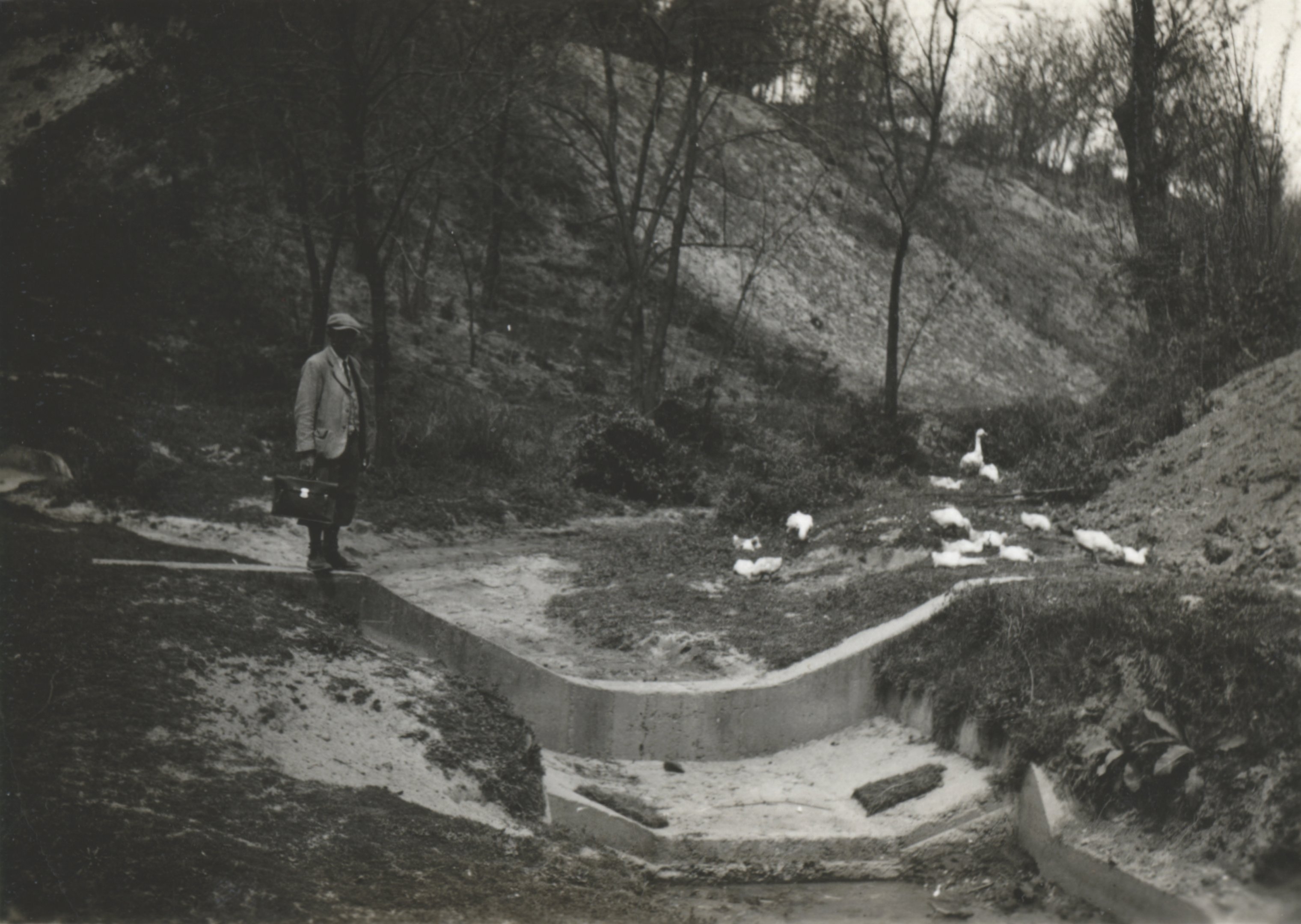 A László gödör-vízmosás alsó bukója a mellékvölggyel. Somogy, 1938 (Magyar Környezetvédelmi és Vízügyi Múzeum - Duna Múzeum CC BY-NC-SA)