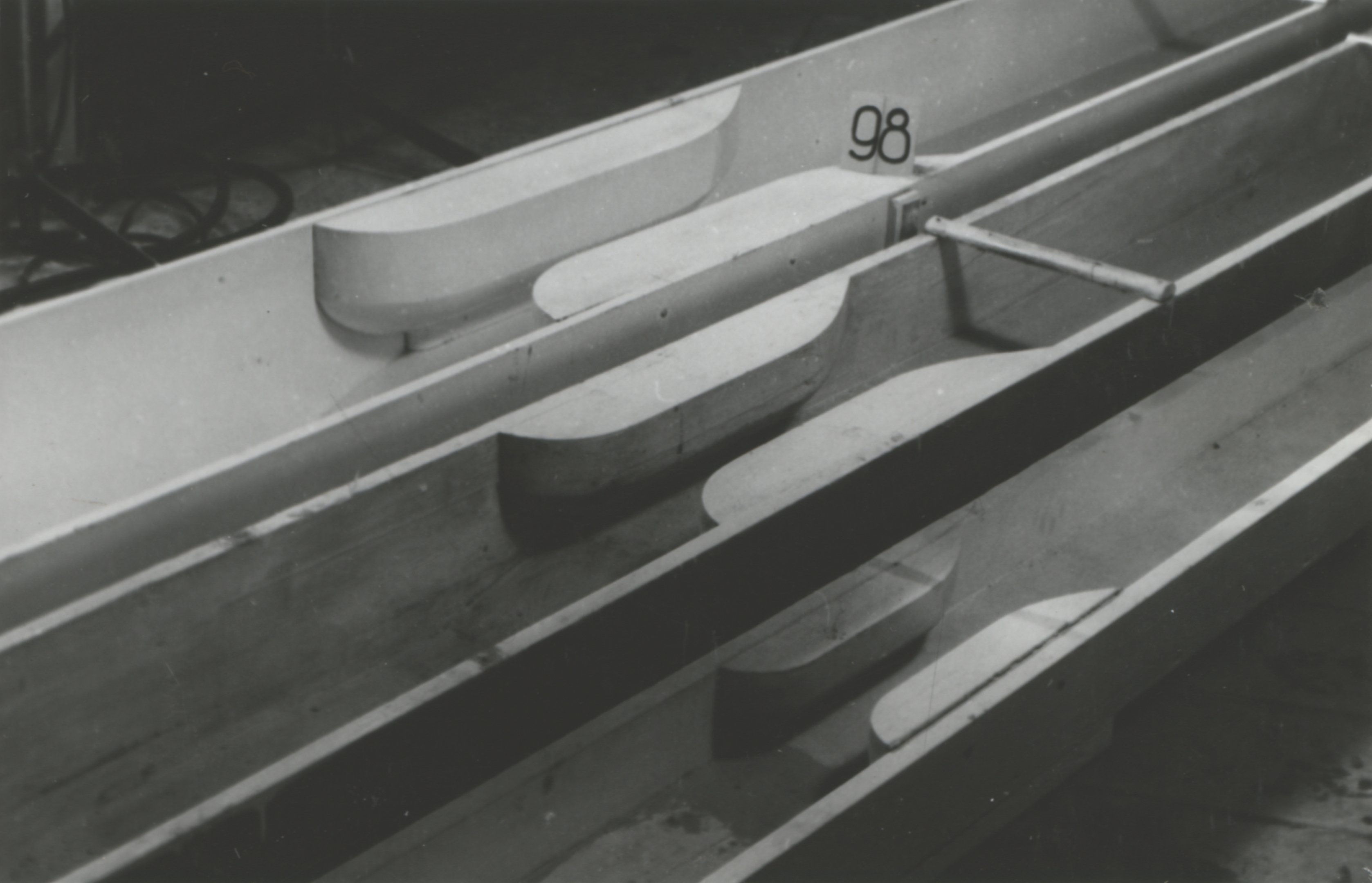 Venturi csatorna modellek, 1951 (Magyar Környezetvédelmi és Vízügyi Múzeum - Duna Múzeum CC BY-NC-SA)