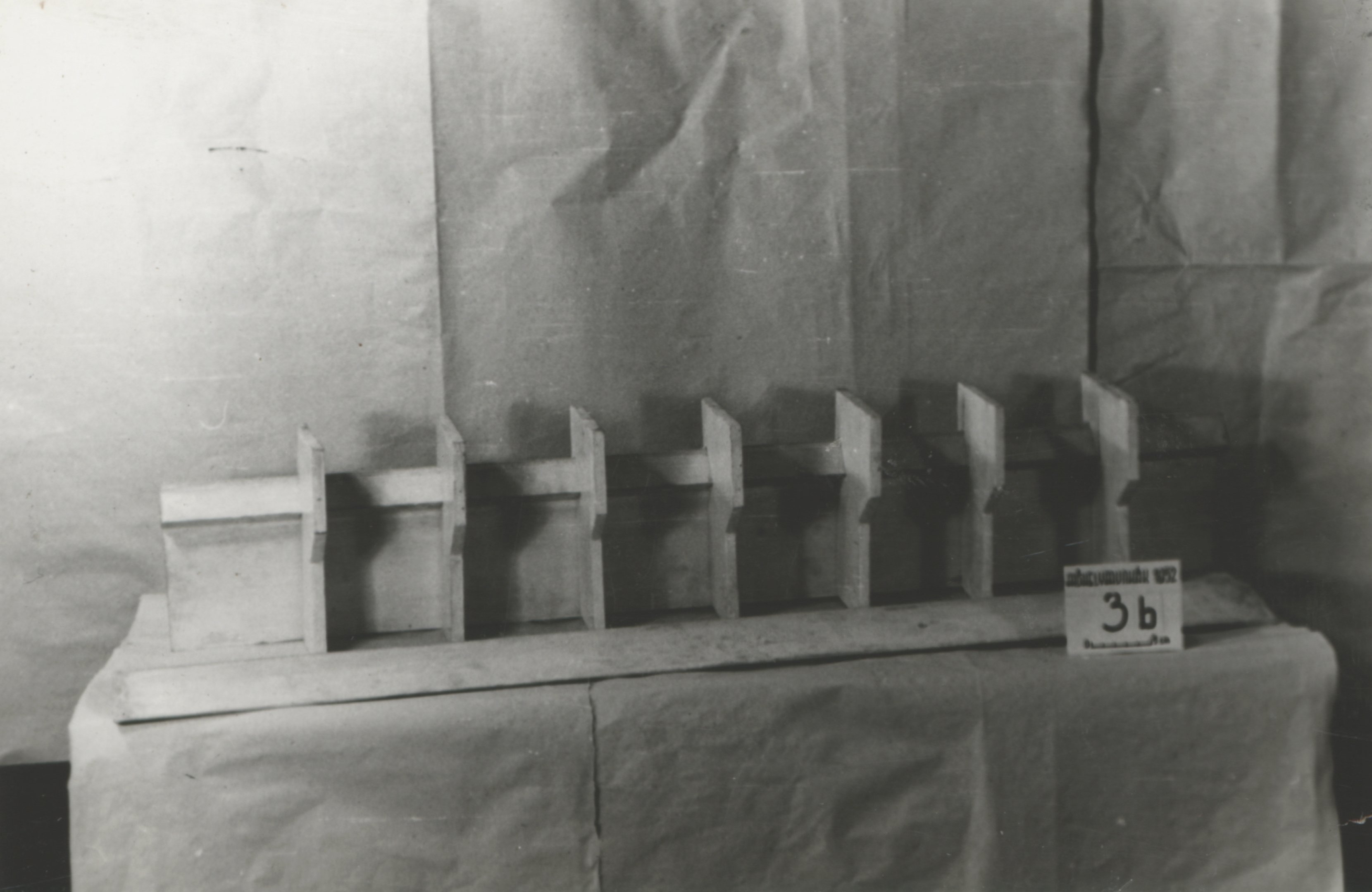Ülepítési kísérlet modellje, 1952 (Magyar Környezetvédelmi és Vízügyi Múzeum - Duna Múzeum CC BY-NC-SA)