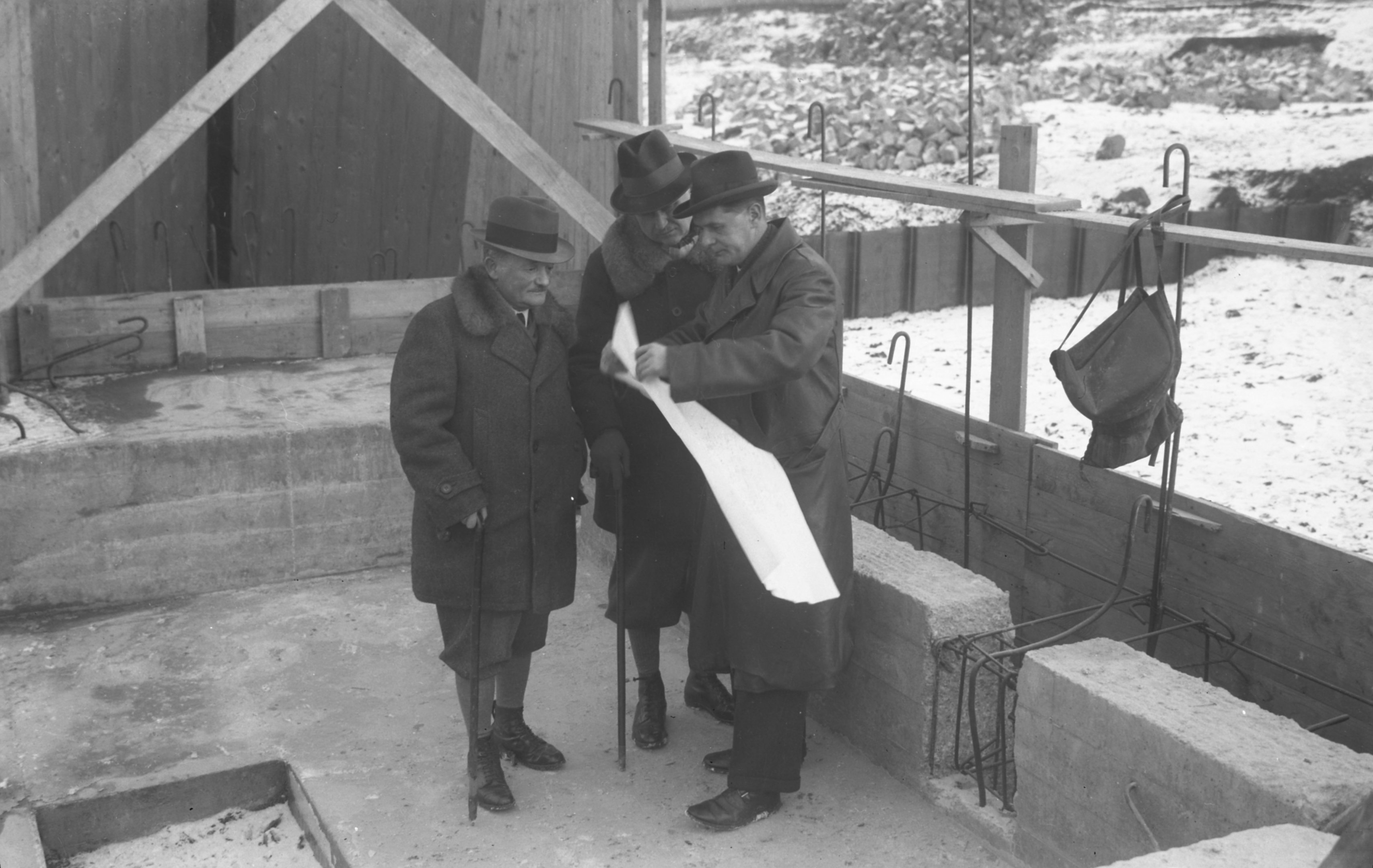 Felső fő konzolja a kapumozgató szegmens helyével, 1941. január 9. (Magyar Környezetvédelmi és Vízügyi Múzeum - Duna Múzeum CC BY-NC-SA)