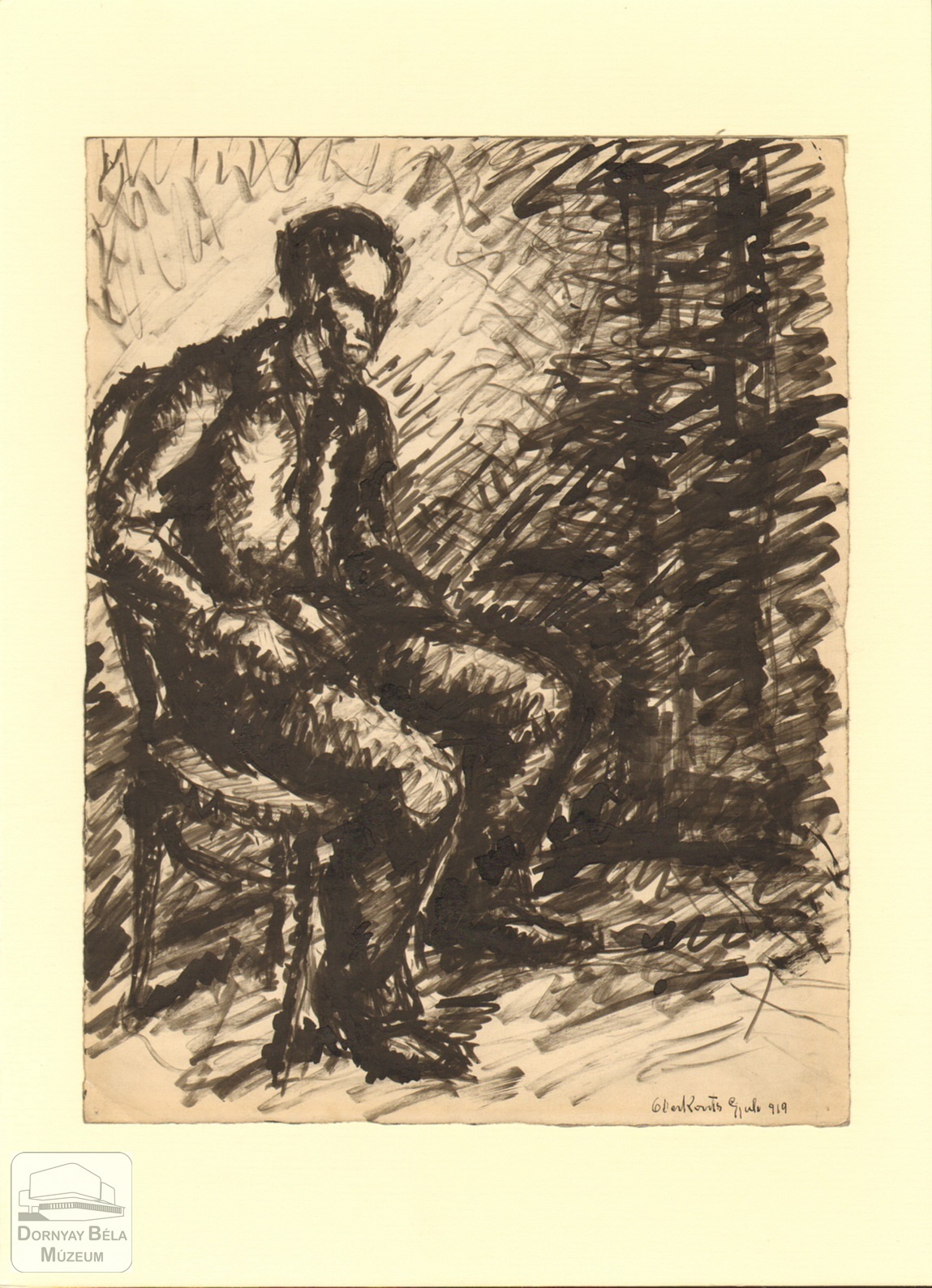 Ülő férfi (Önarckép) (Dornyay Béla Múzeum, Salgótarján CC BY-NC-SA)
