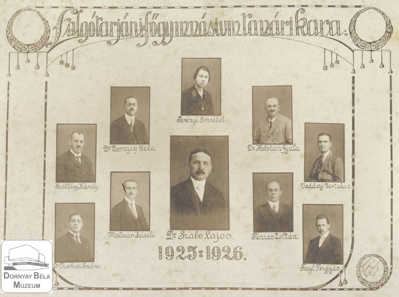 A salgótarjáni Főgimnázium tanári kara. 1925-1926. (Dornyay Béla Múzeum, Salgótarján CC BY-NC-SA)
