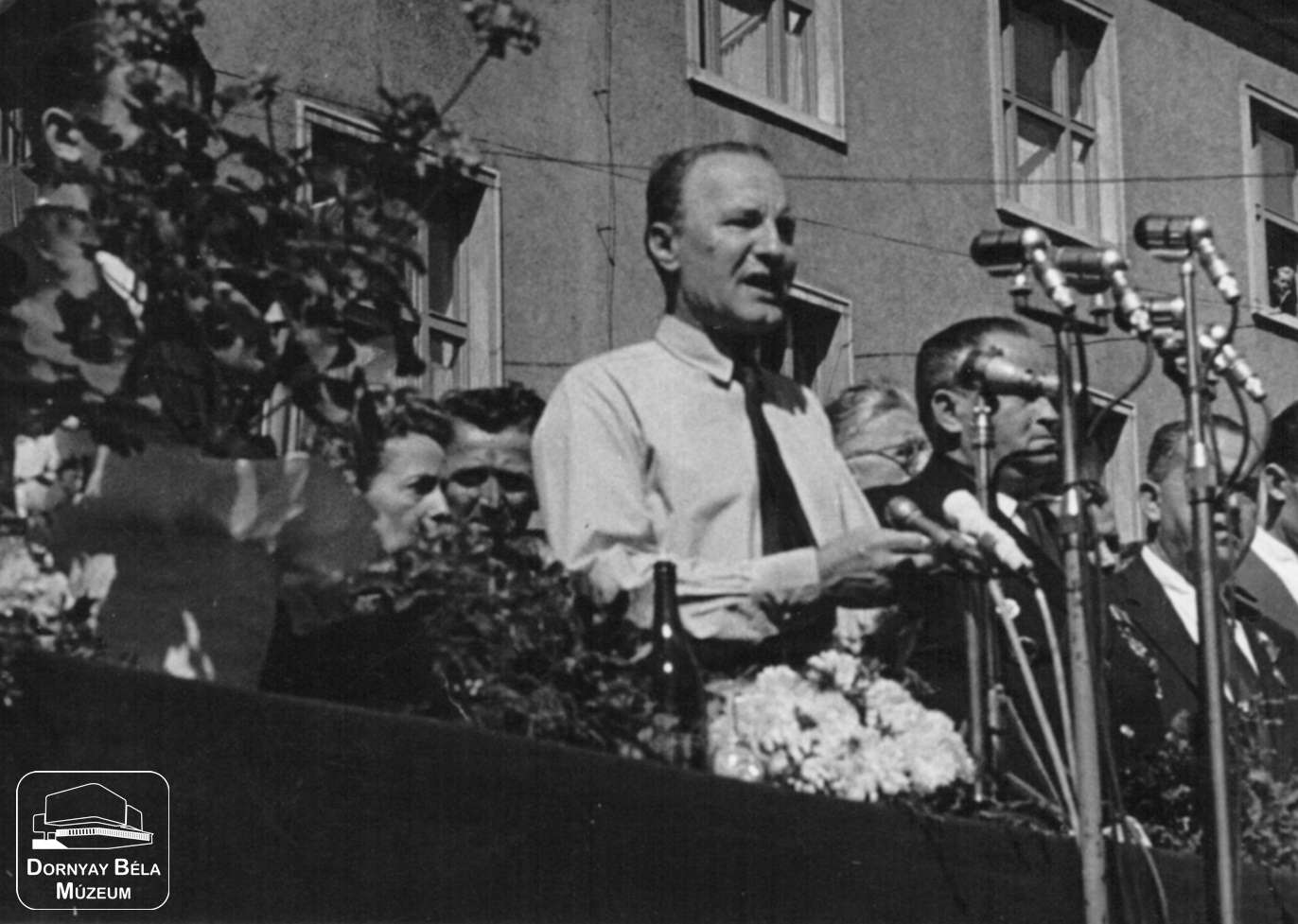 Salgótarján, 1960-as Bányásznap, Kádár János ünnepi szónok. (Dornyay Béla Múzeum, Salgótarján CC BY-NC-SA)