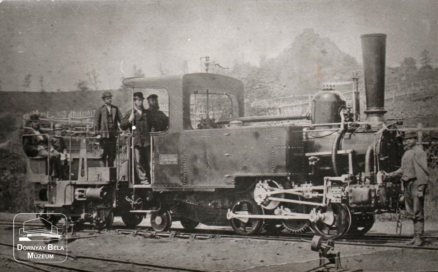 Az első fogaskerekű mozdony. (Dornyay Béla Múzeum, Salgótarján CC BY-NC-SA)