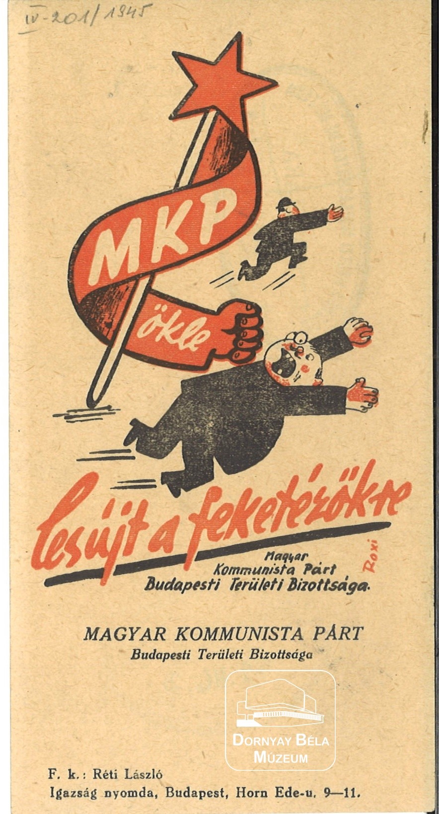 Az MKP lesújt a feketézőkre. (Dornyay Béla Múzeum, Salgótarján CC BY-NC-SA)